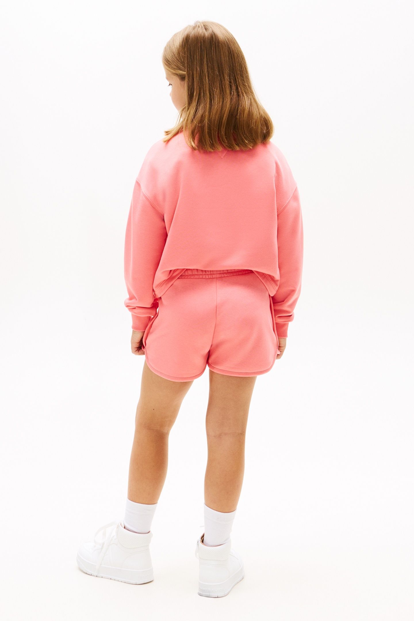 GIRLS GLITTER TOMMY SHORTS TROPICAL BLUSH 2