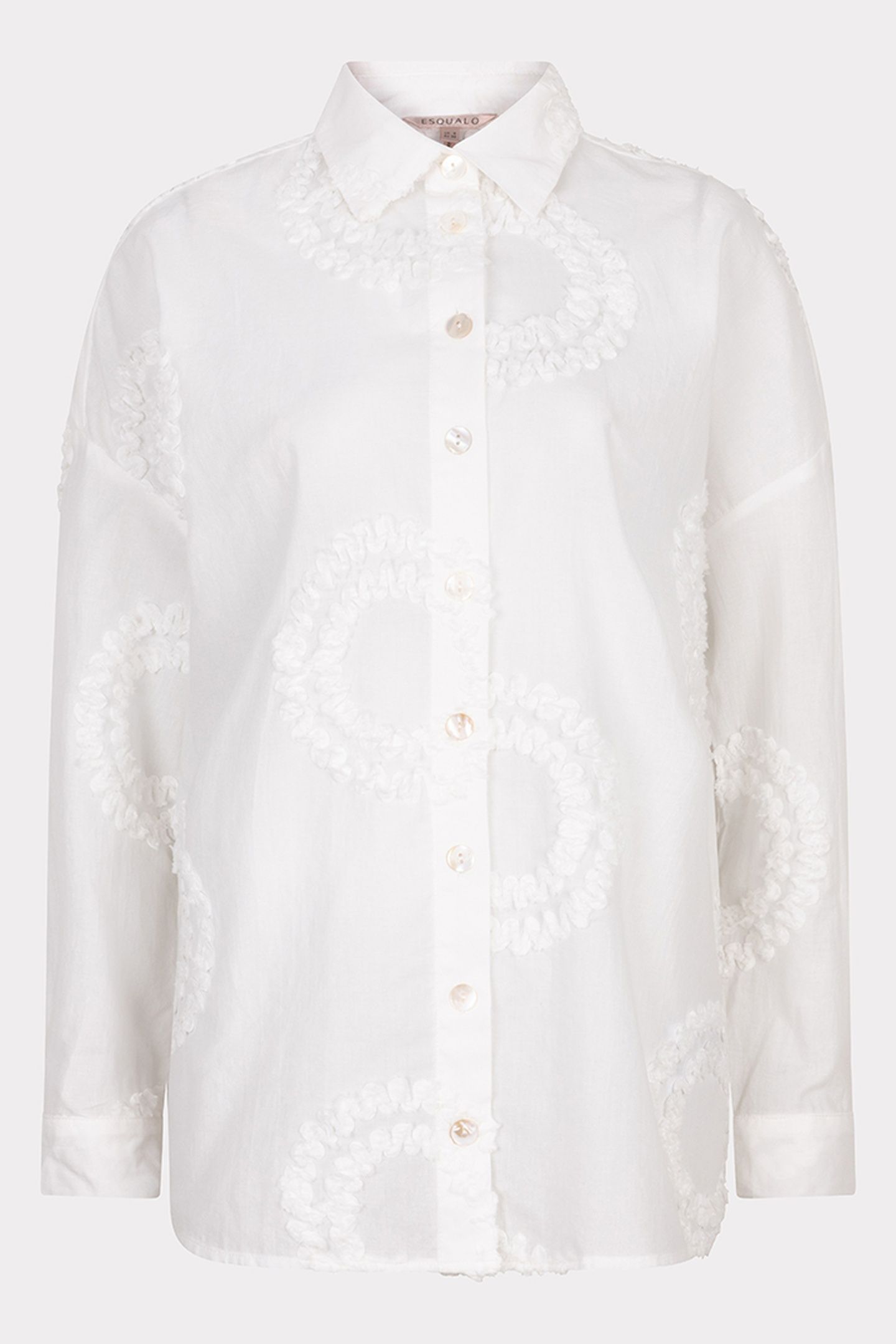 BLOUSE 3D CIRCLED EMBROIDERY OFF WHITE 4