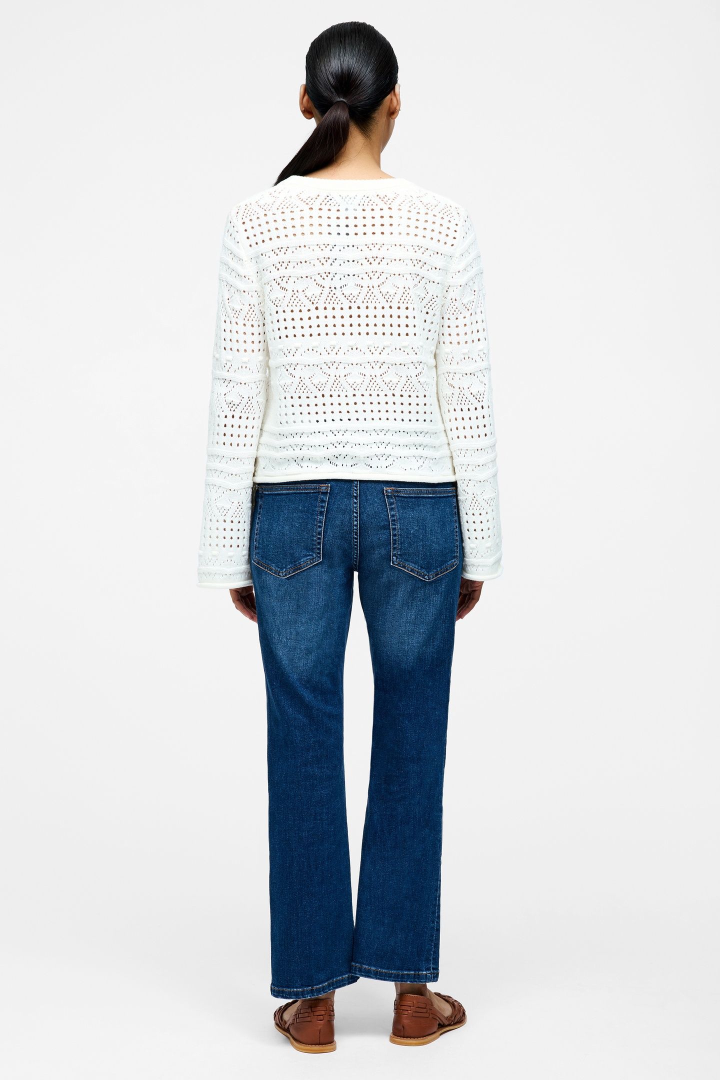 CROCHET BOBBLE KNIT SUMMER WHITE 4