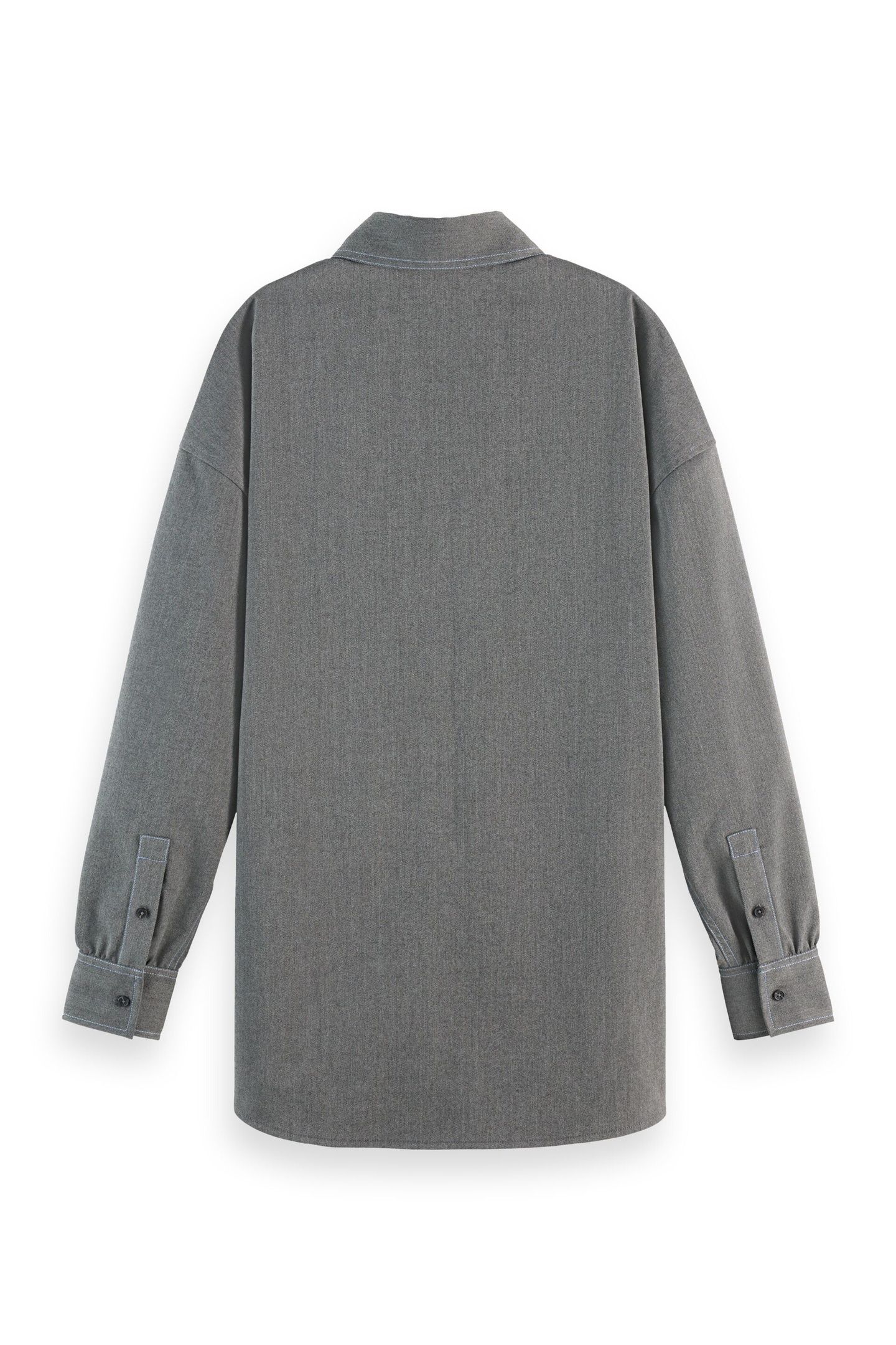 GIRLFRIEND HERRINGBONE SHIRT GREY BLACK HERRINGBONE 7