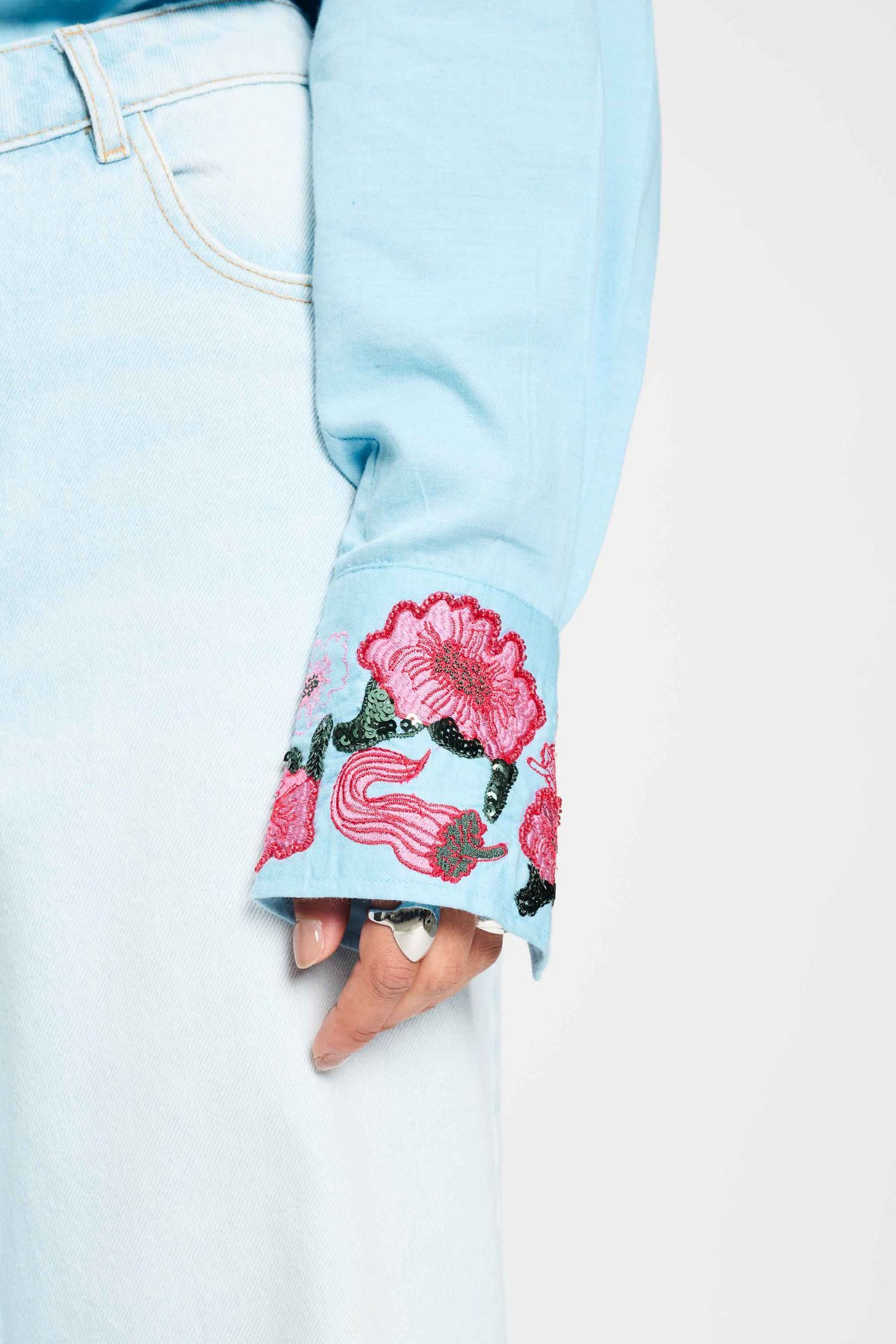 BLOUSE - SKY BLUE MELANGE 7