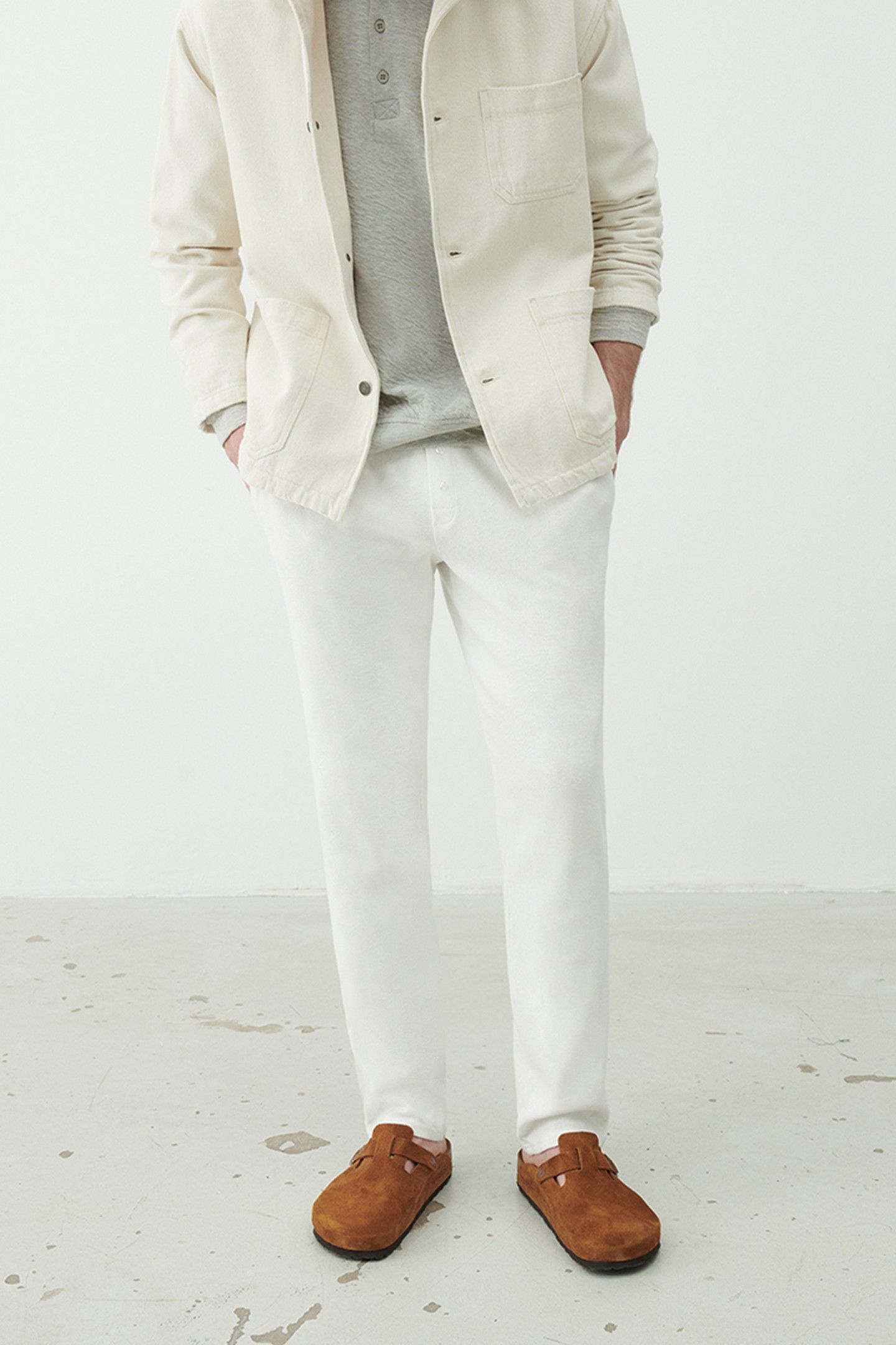 SONICAKE SWEAT PANTS BLANC 1