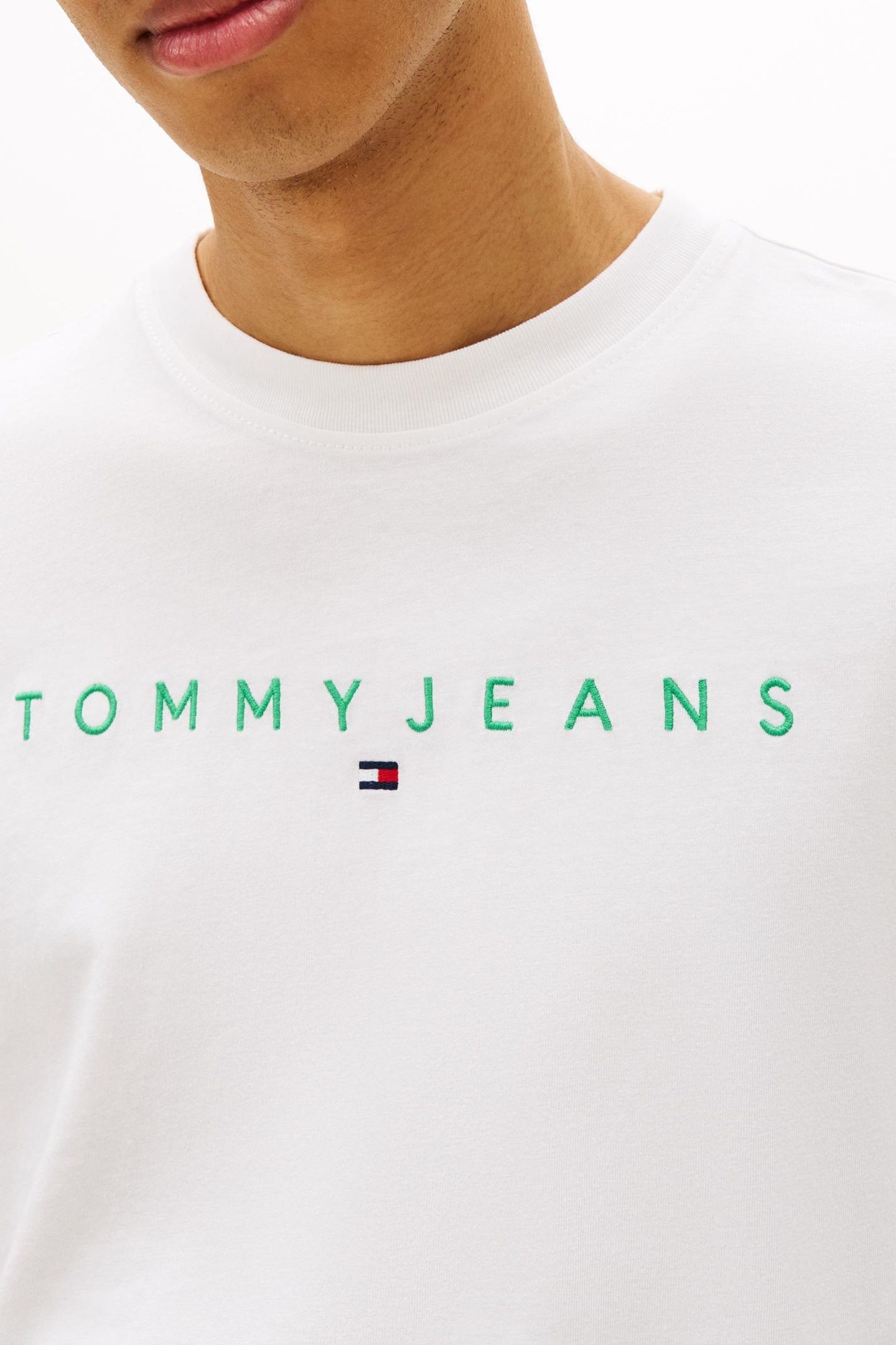 TJM REGULAR LINEAR LOGO ECRU/BAHAMA GREEN 5
