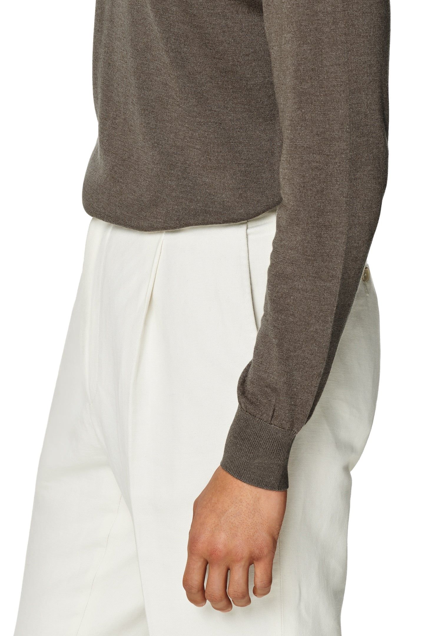 LS CREW TAUPE LUX CREW AND V NECK TAUPE 11