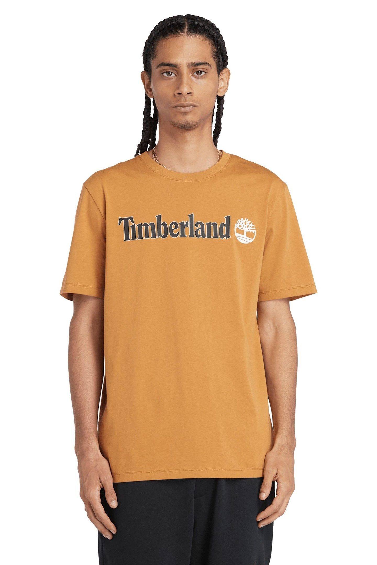 LINEAR LOGO SHORT SLEEVE TEE MEDIUM BROWN 3