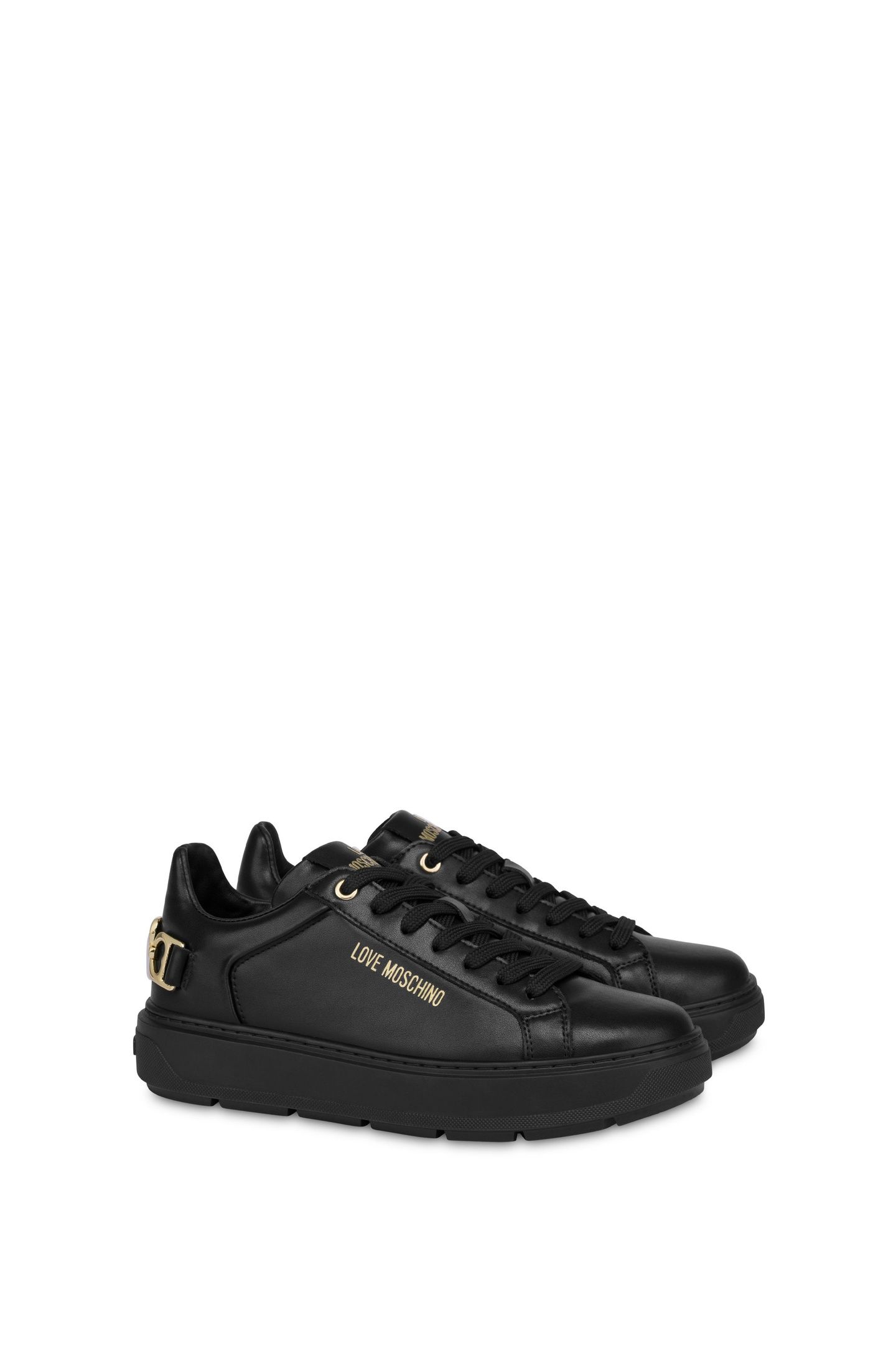 BOLD LOVE CALFSKIN SNEAKERS BLACK 2