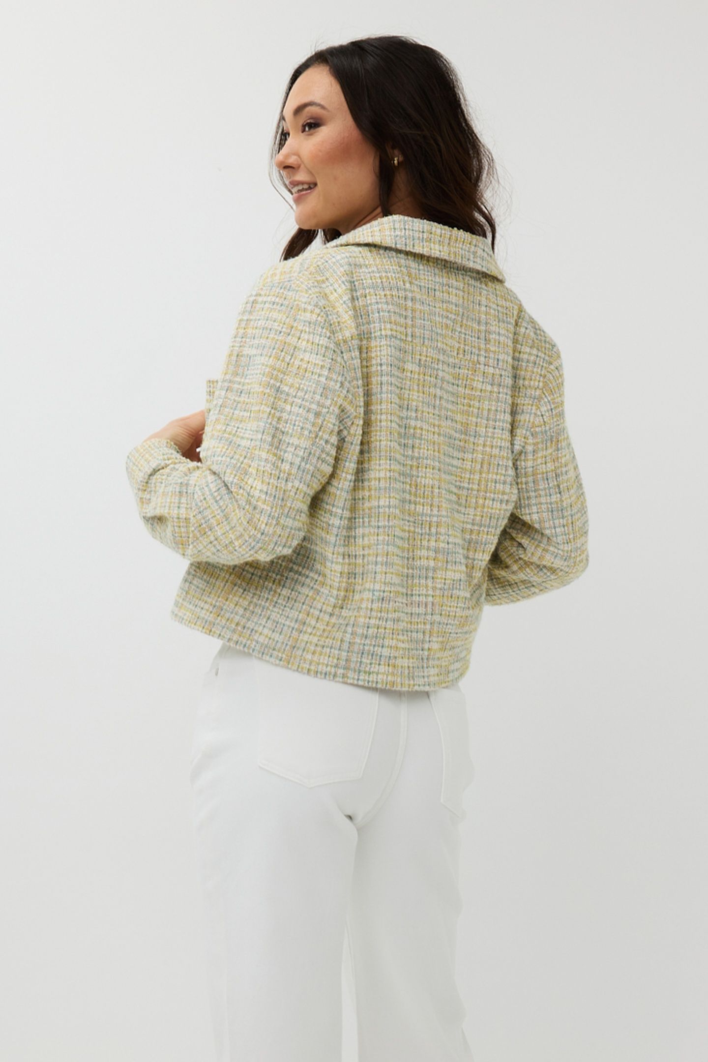JACKET TWEED FANCY BUTTON MULTI COLOR 3