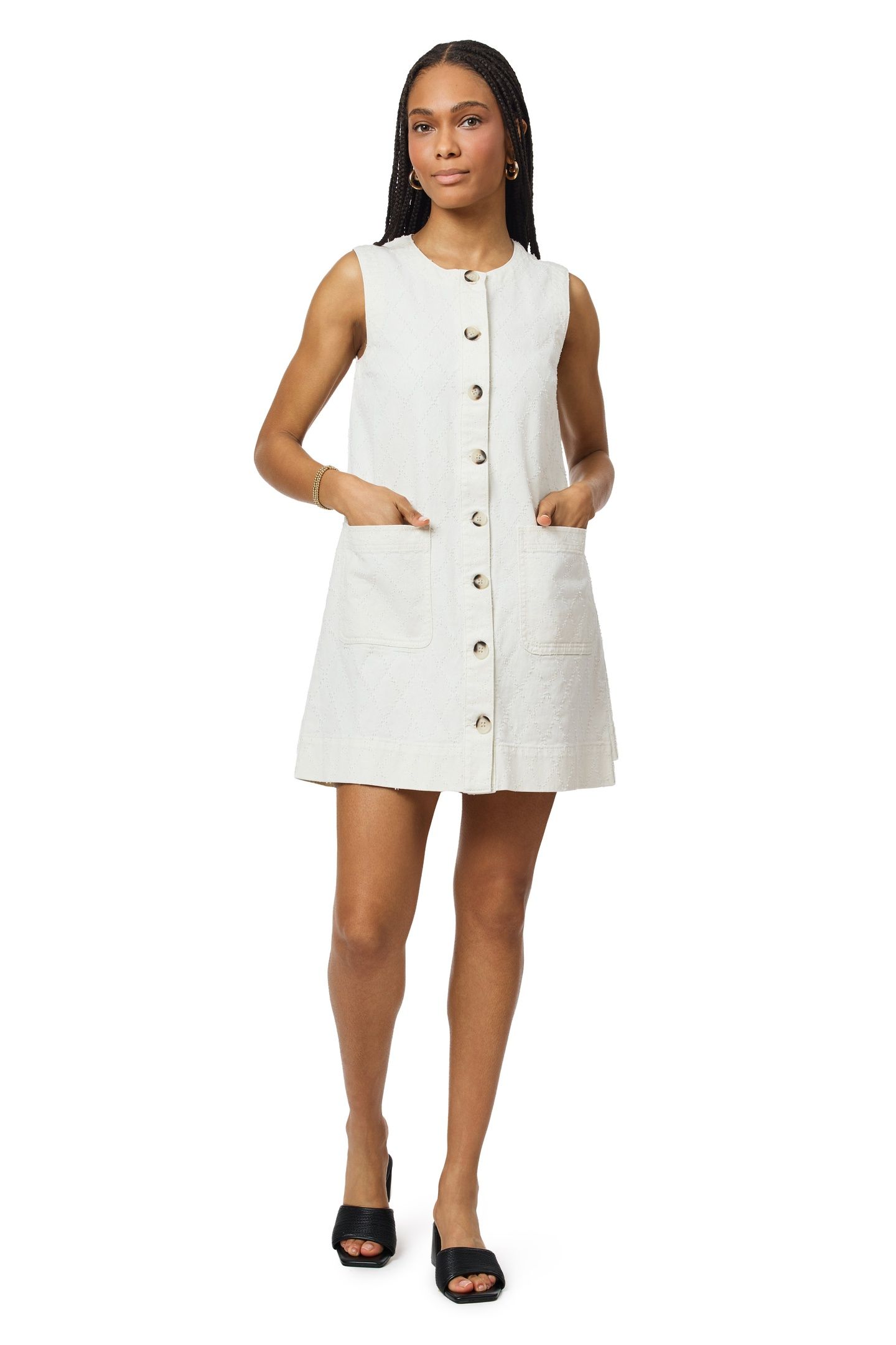 A LINE DRESS ANTIQUE WHITE 1