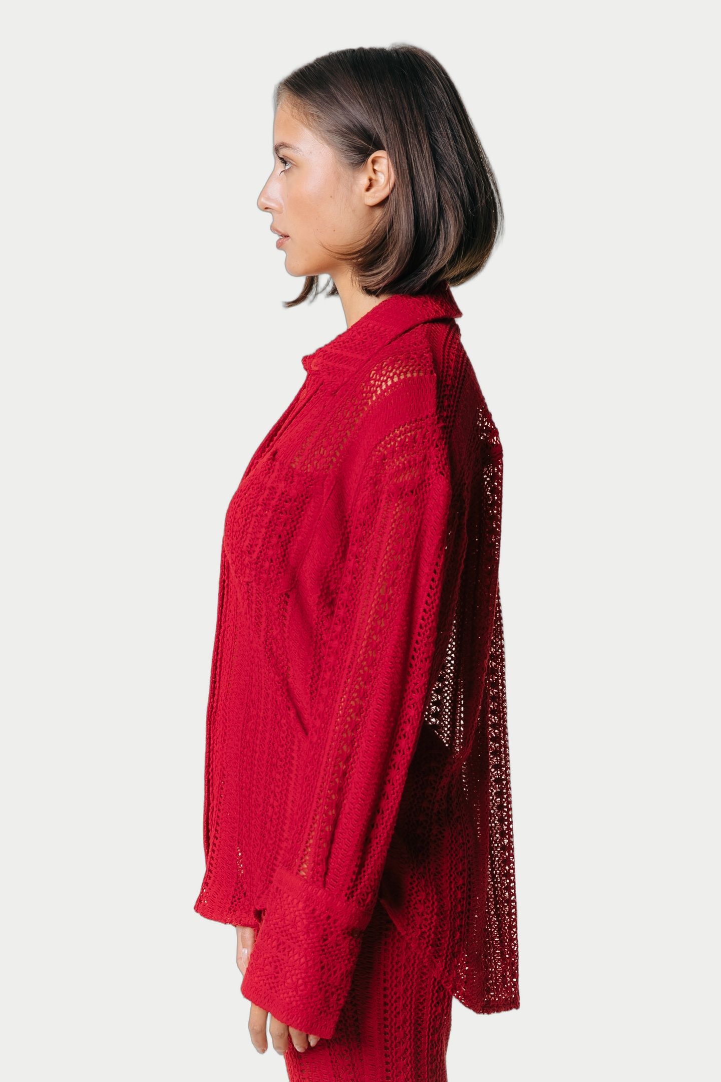TALIA CROCHET BLOUSE POPPY RED 3