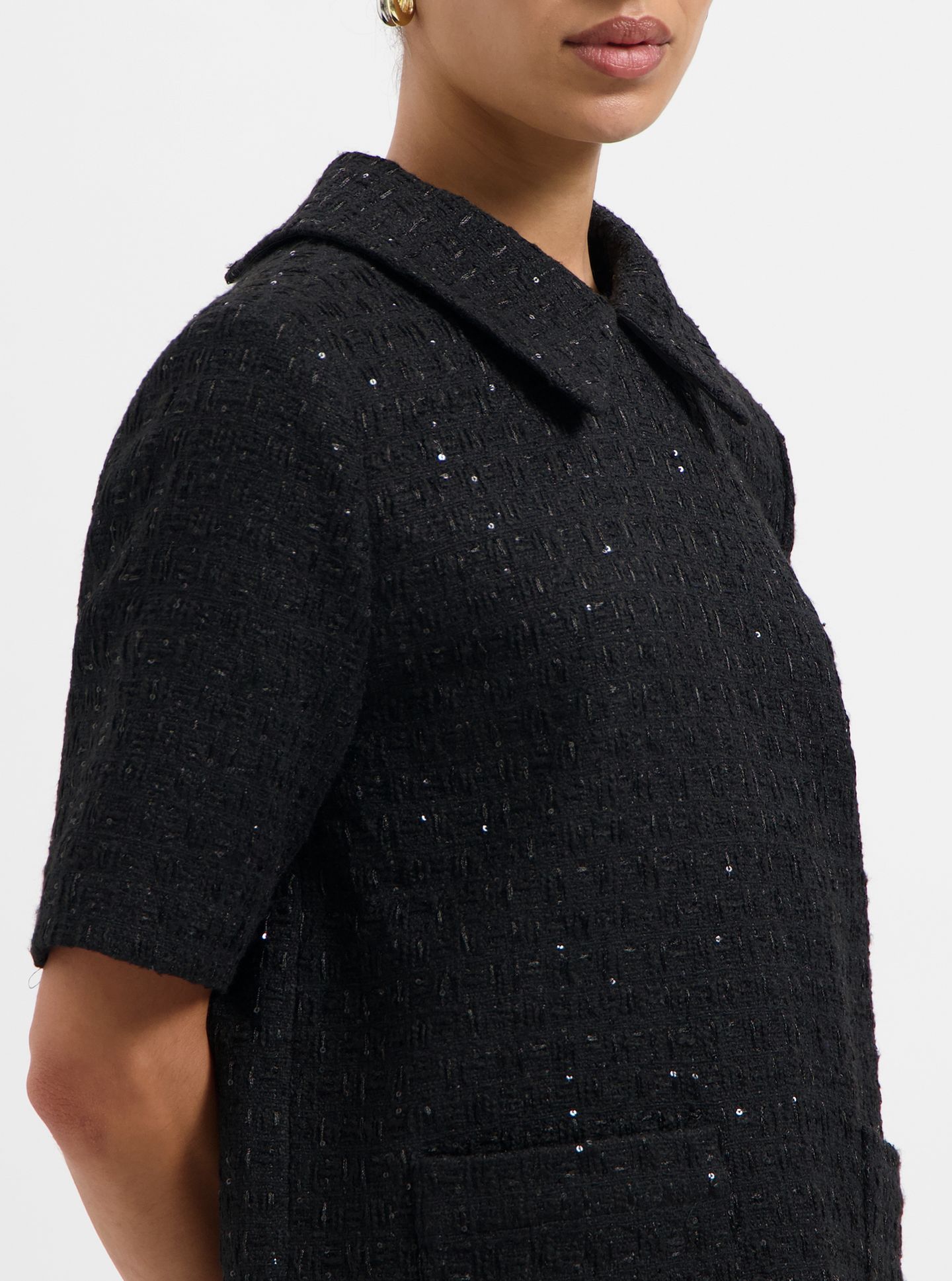 NOUS SOMMES LABELS – EFFIE TWEED DRESS BLACK 6