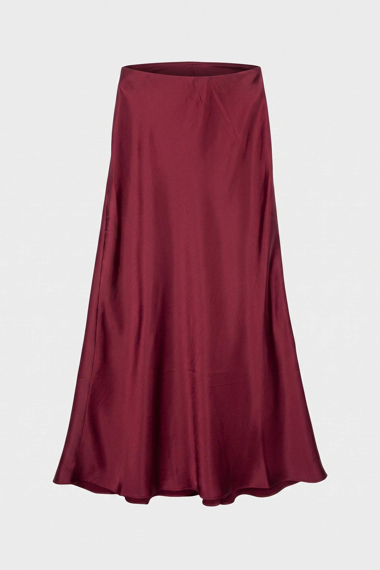 IRINA SATIN SKIRT BORDEAUX RED 3