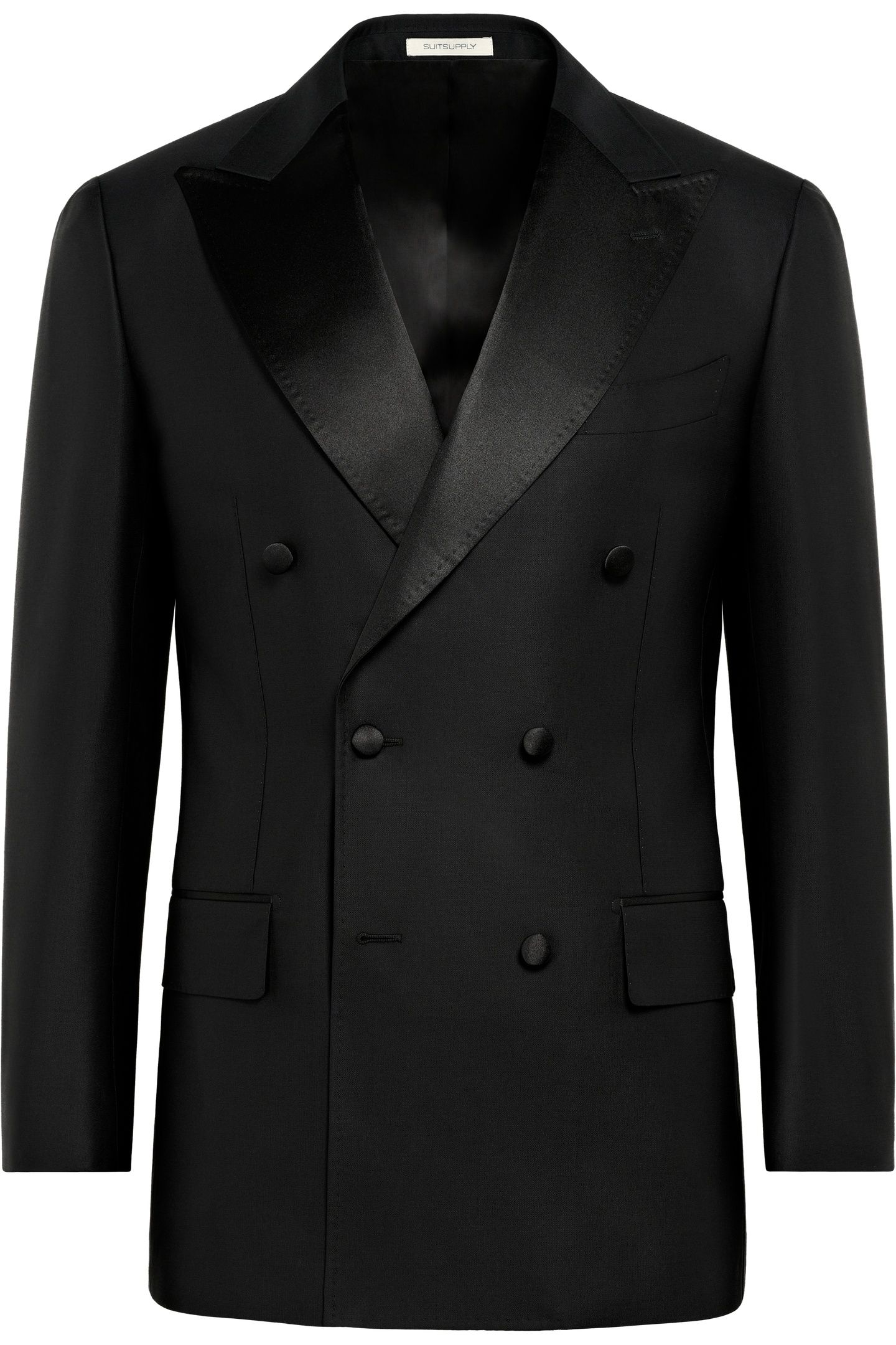 MILANO BLACK PURE WOOL S130 NESTED TUXEDOS BLACK 8