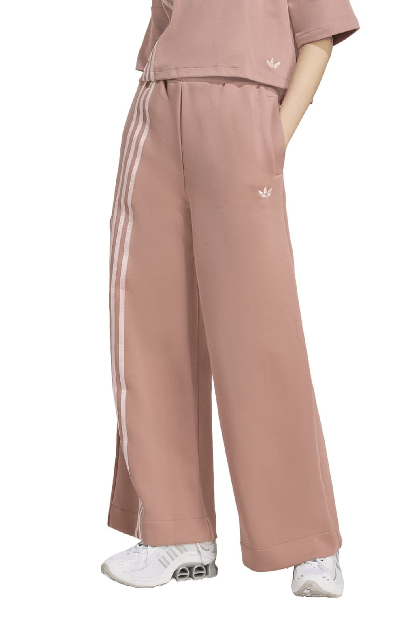 ORIGINALS OFF PLACED 3 STRIPES WIDE PANTS WARM CLAY 1