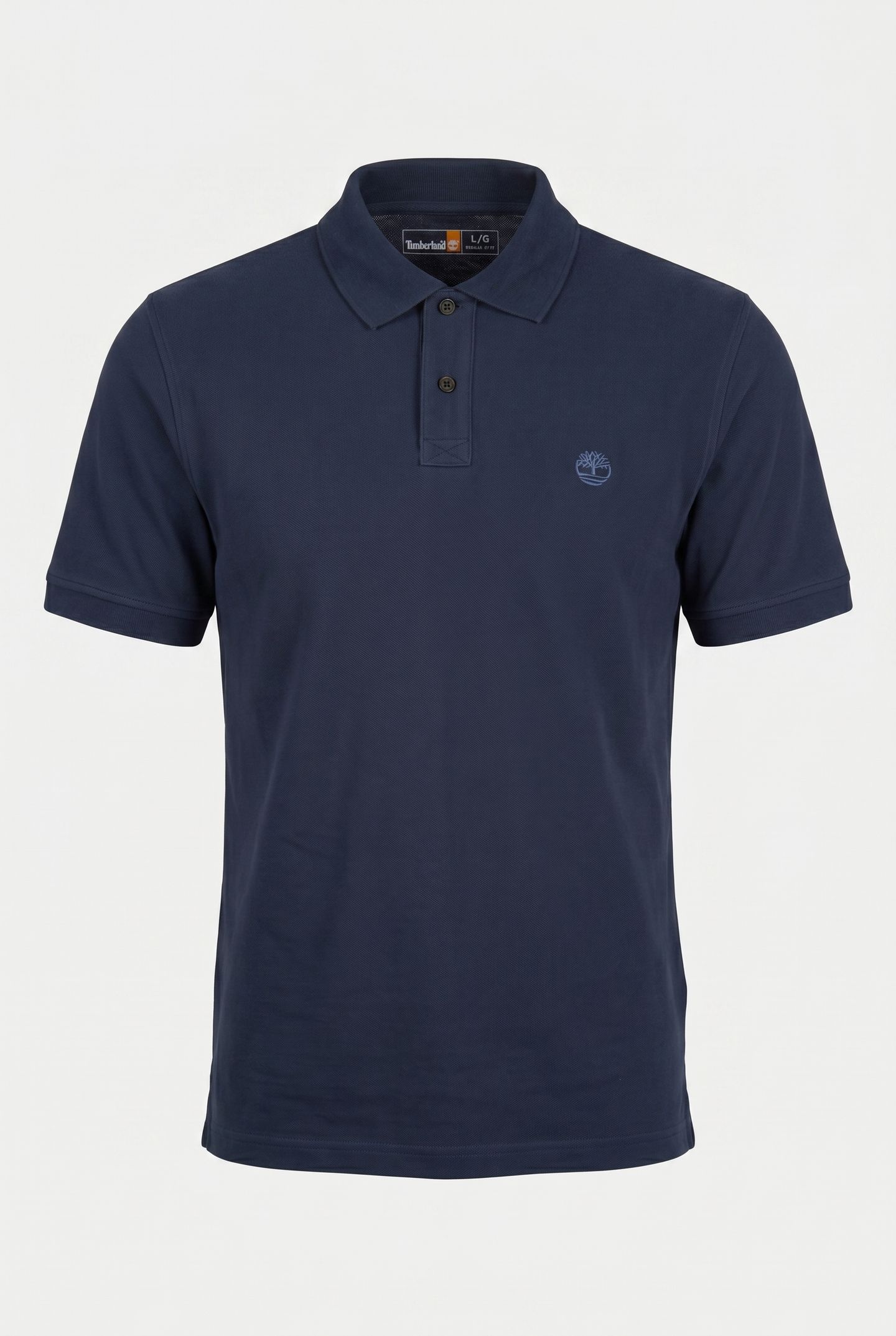 BRANDED COLLAR SHORT SLEEVE POLO NAVY 3