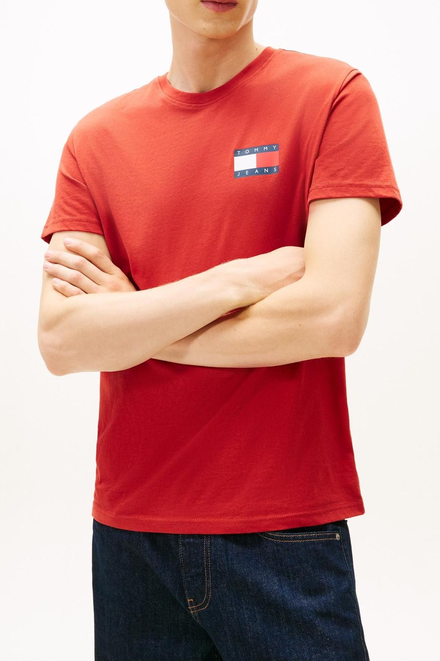 TJM SLIM ESSENTIAL T-SHIRT TERRACOTTA RED 1