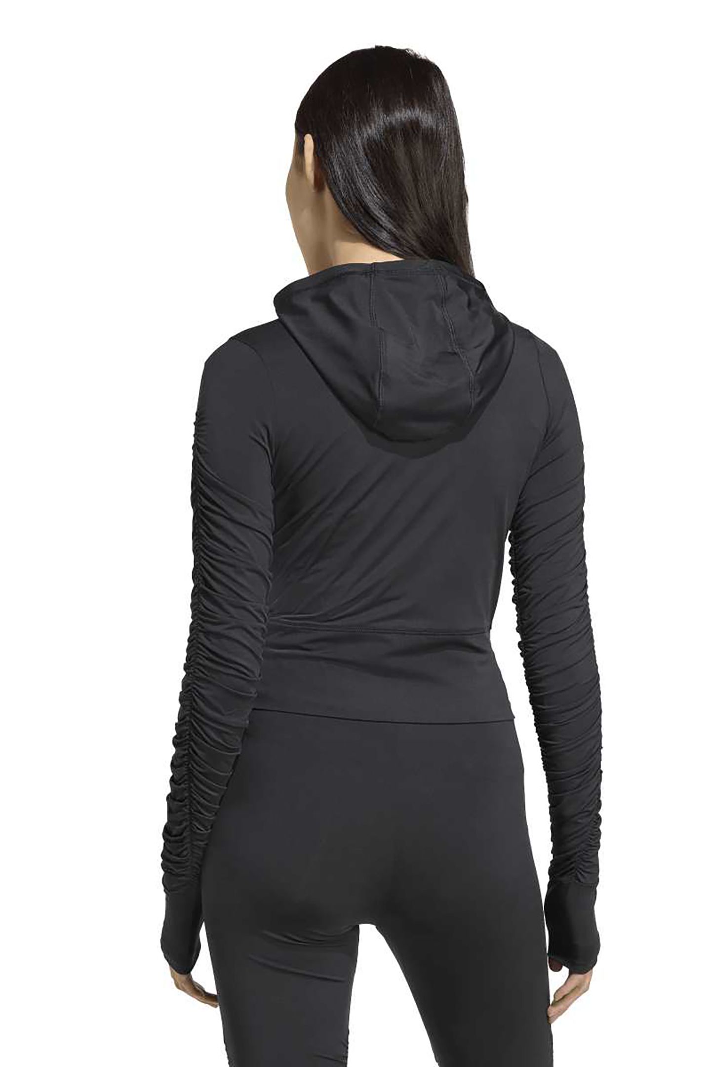 ORIGINALS RUCHED TRACK TOP BLACK 2