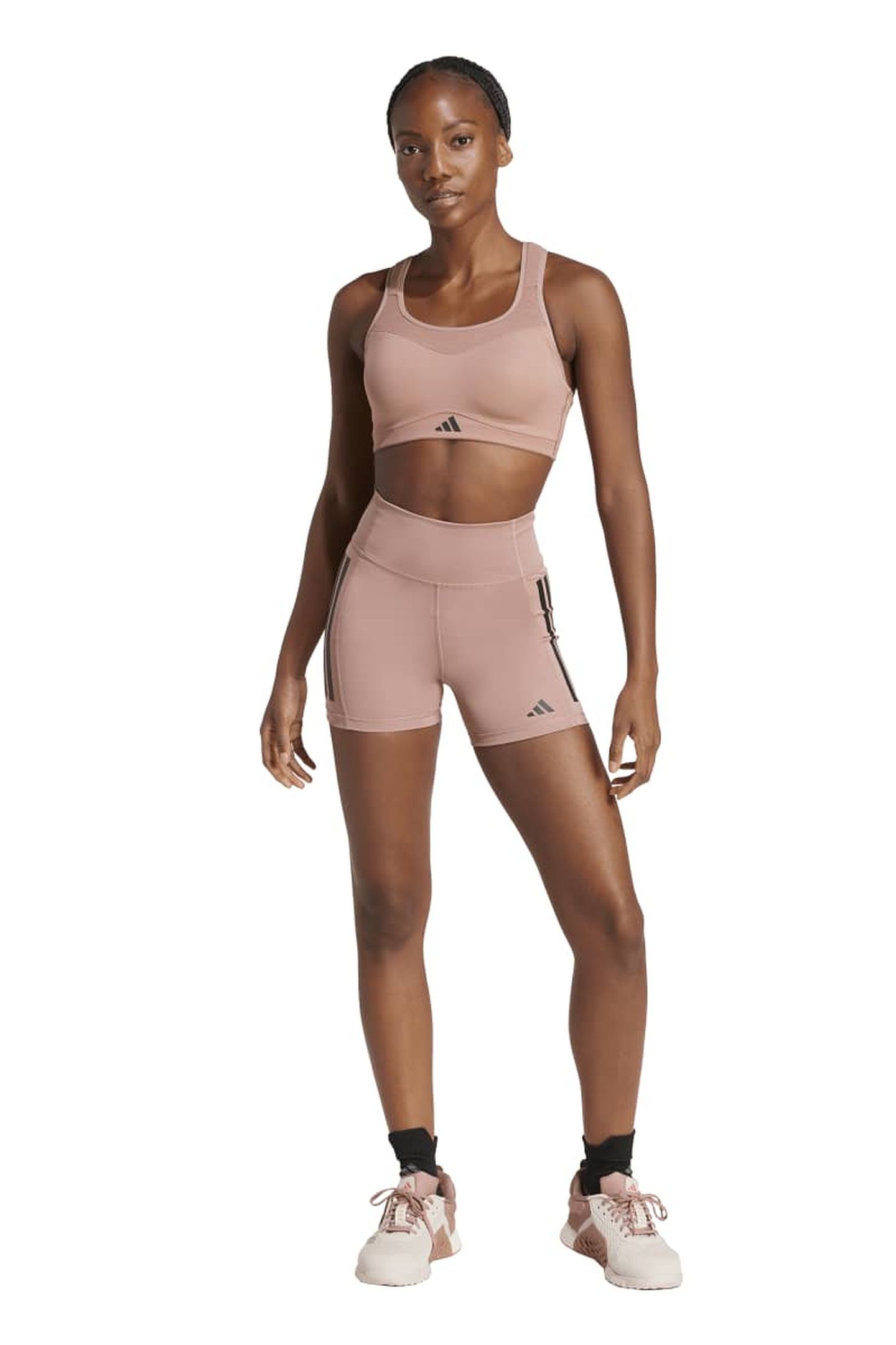 PERFORMANCE ADIDAS OPTIME 3 STRIPES 1/4 SHORT LEGGINGS WARM  3