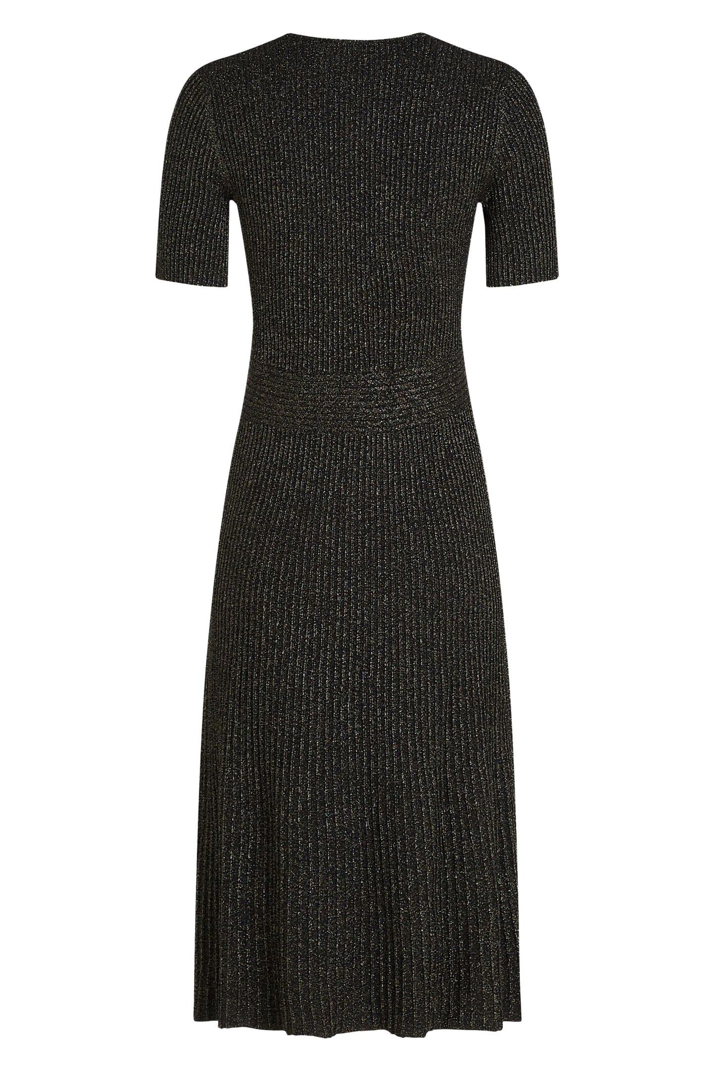 LUREX KNIT MIDI DRESS GOLD 2