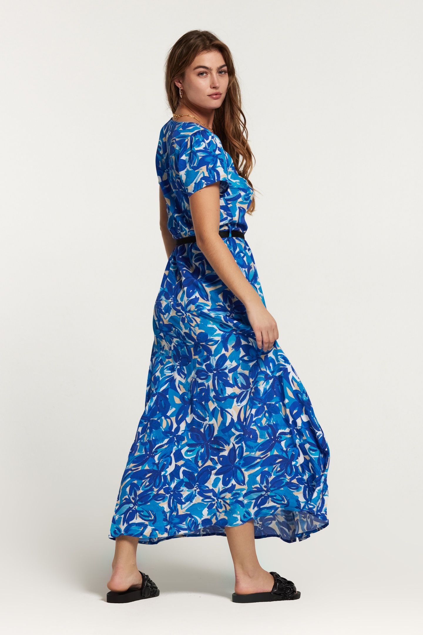 BRAZIL DRESS PAINTED FLOWER SPORTS BLUE 5