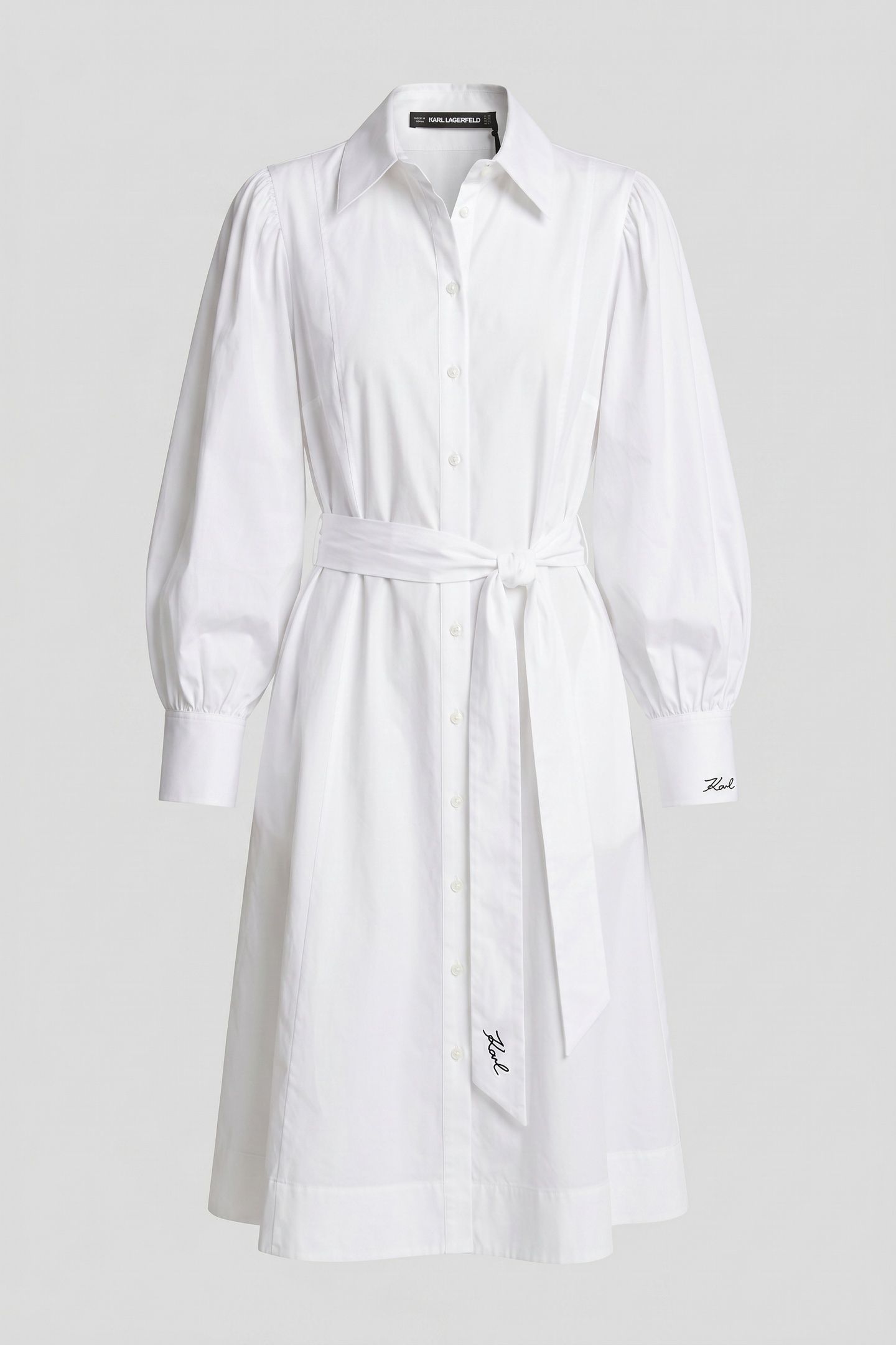 KARL SHIRT DRESS WHITE 3