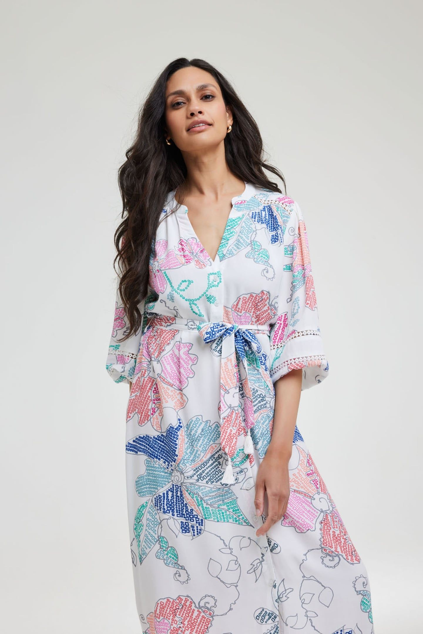 DRESS DIZZY OFFWHITE BITMAP PRINT 3