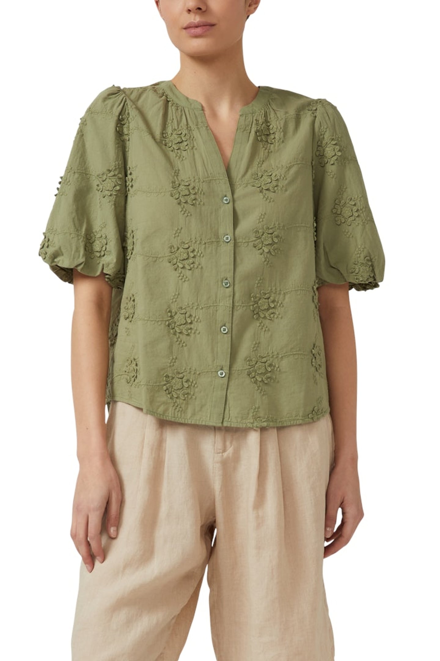 S.OLIVER BLOUSES DARK GREEN 1