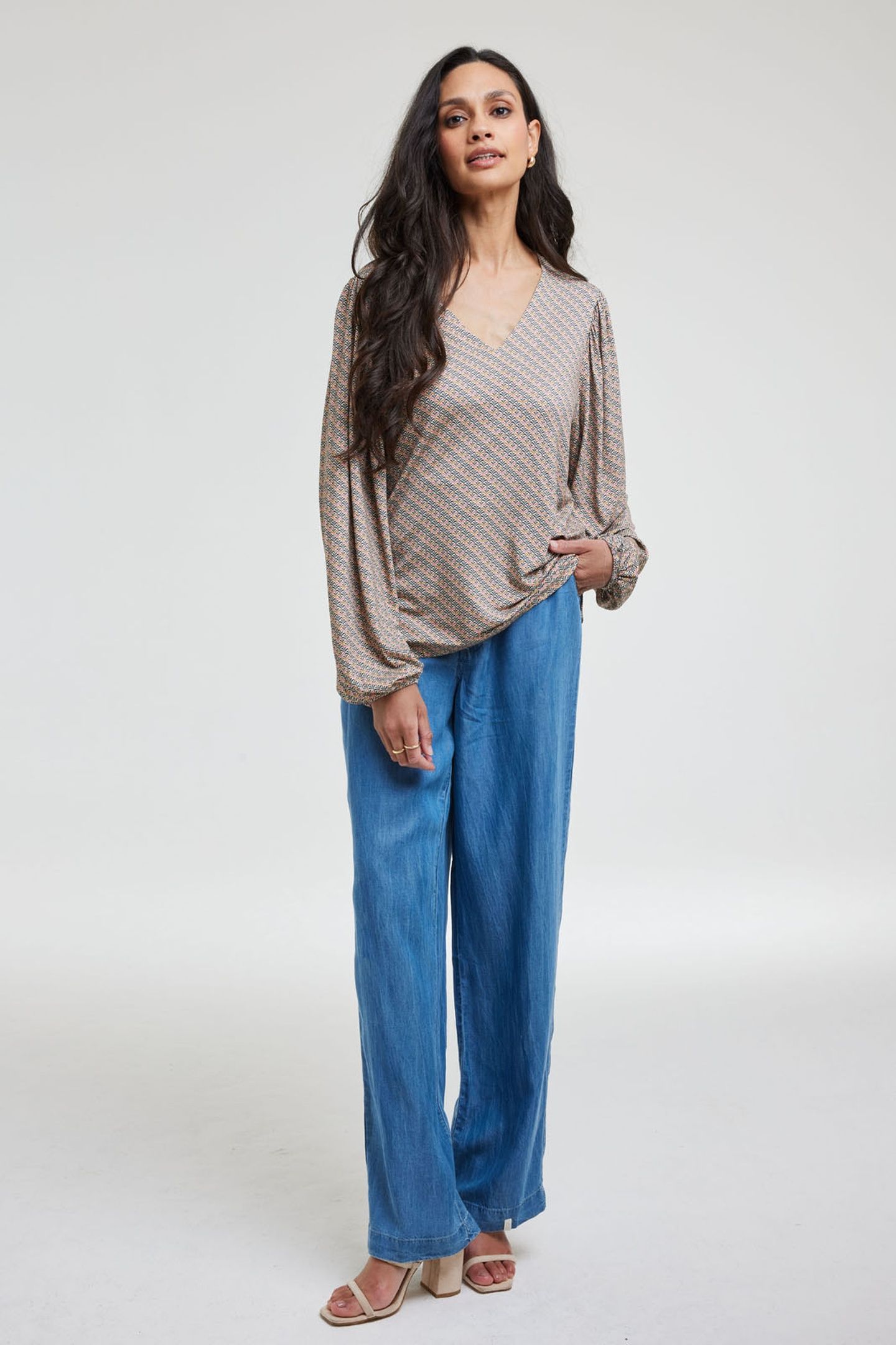 T-SHIRT BRITT SAND WITH PURE PRINT 2
