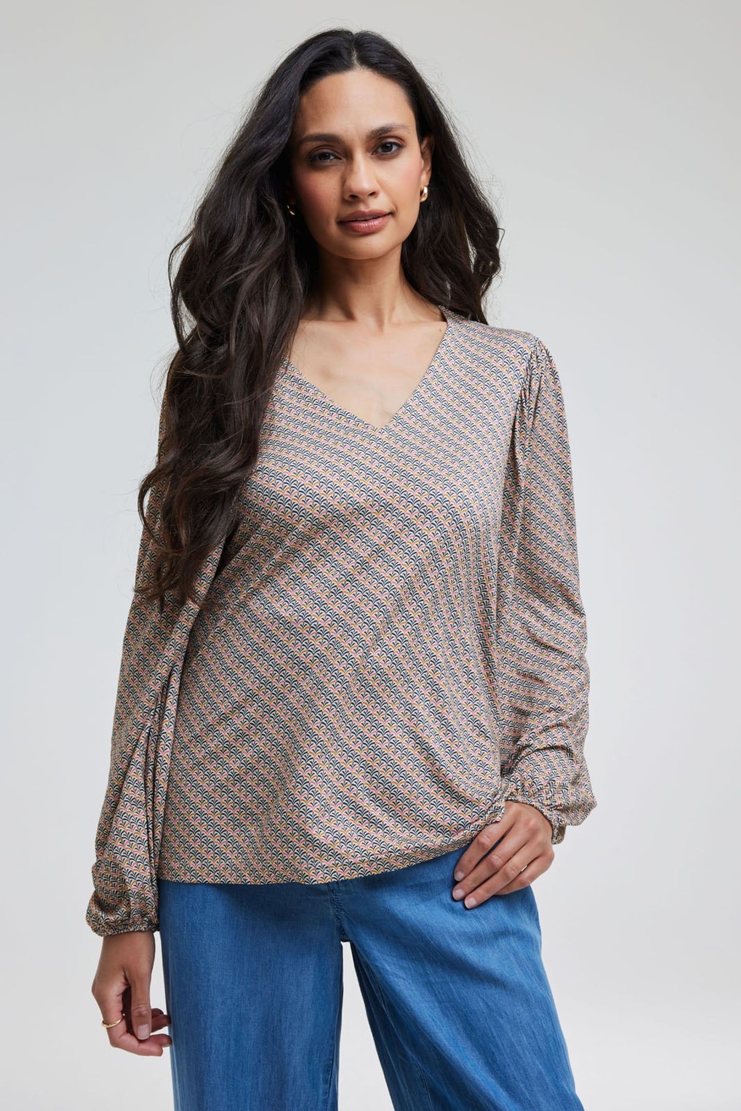 T-SHIRT BRITT SAND WITH PURE PRINT 1