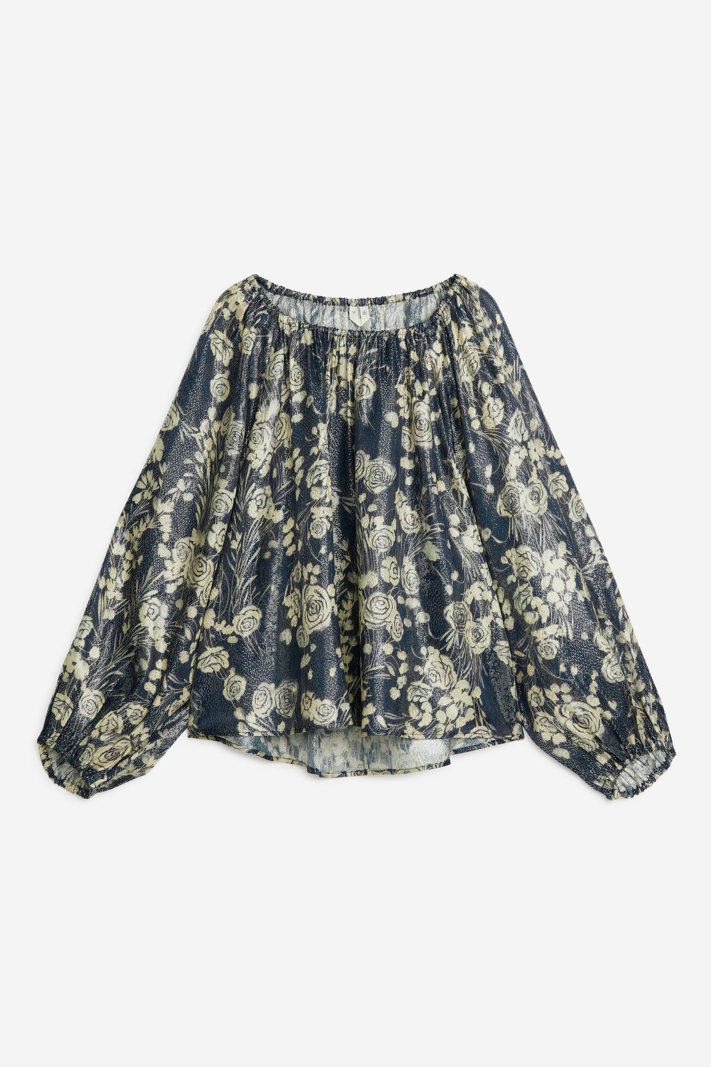 HEBE AOP METALLIC LUREX BLUE 3