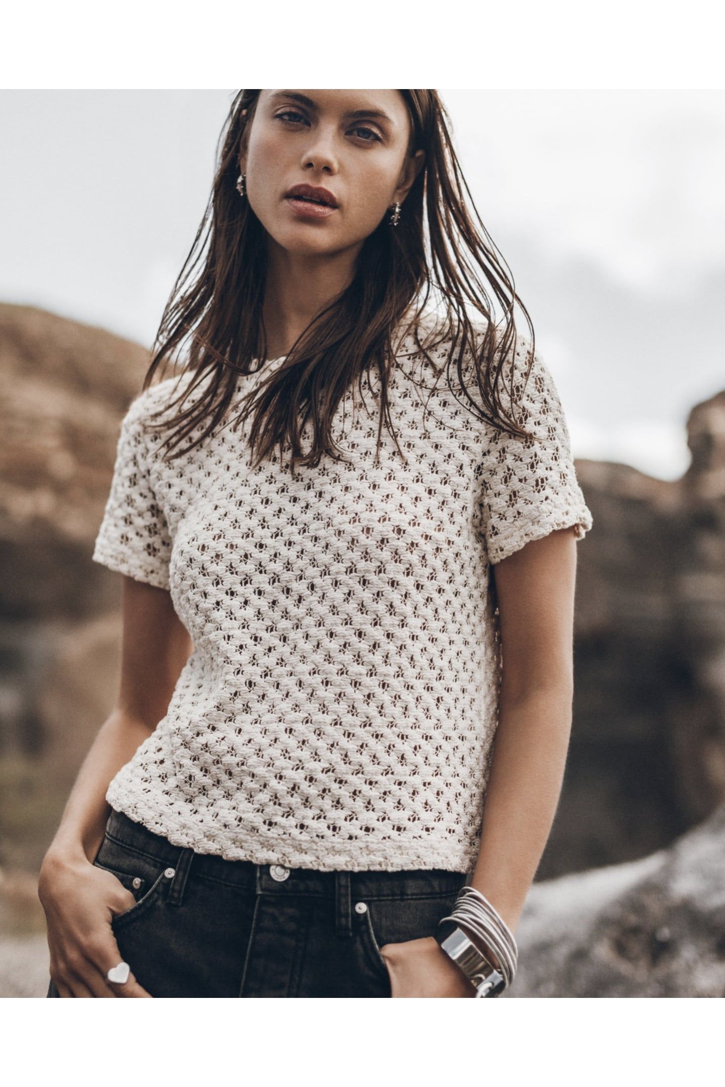 THE ECRU CROCHET T-SHIRT 1
