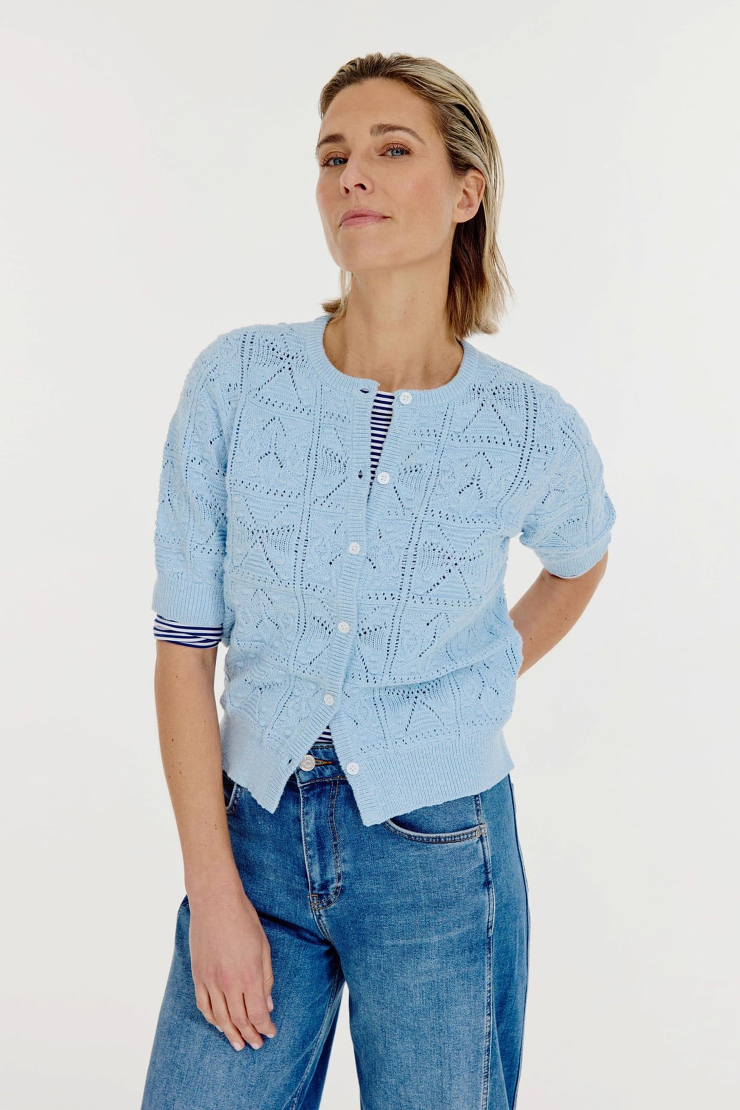 BEAU CARDIGAN LIGHT BLUE 1