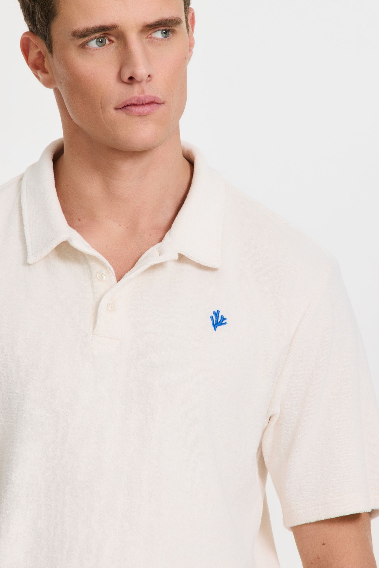 NICO TOWELING POLO SOLID WHITE 8