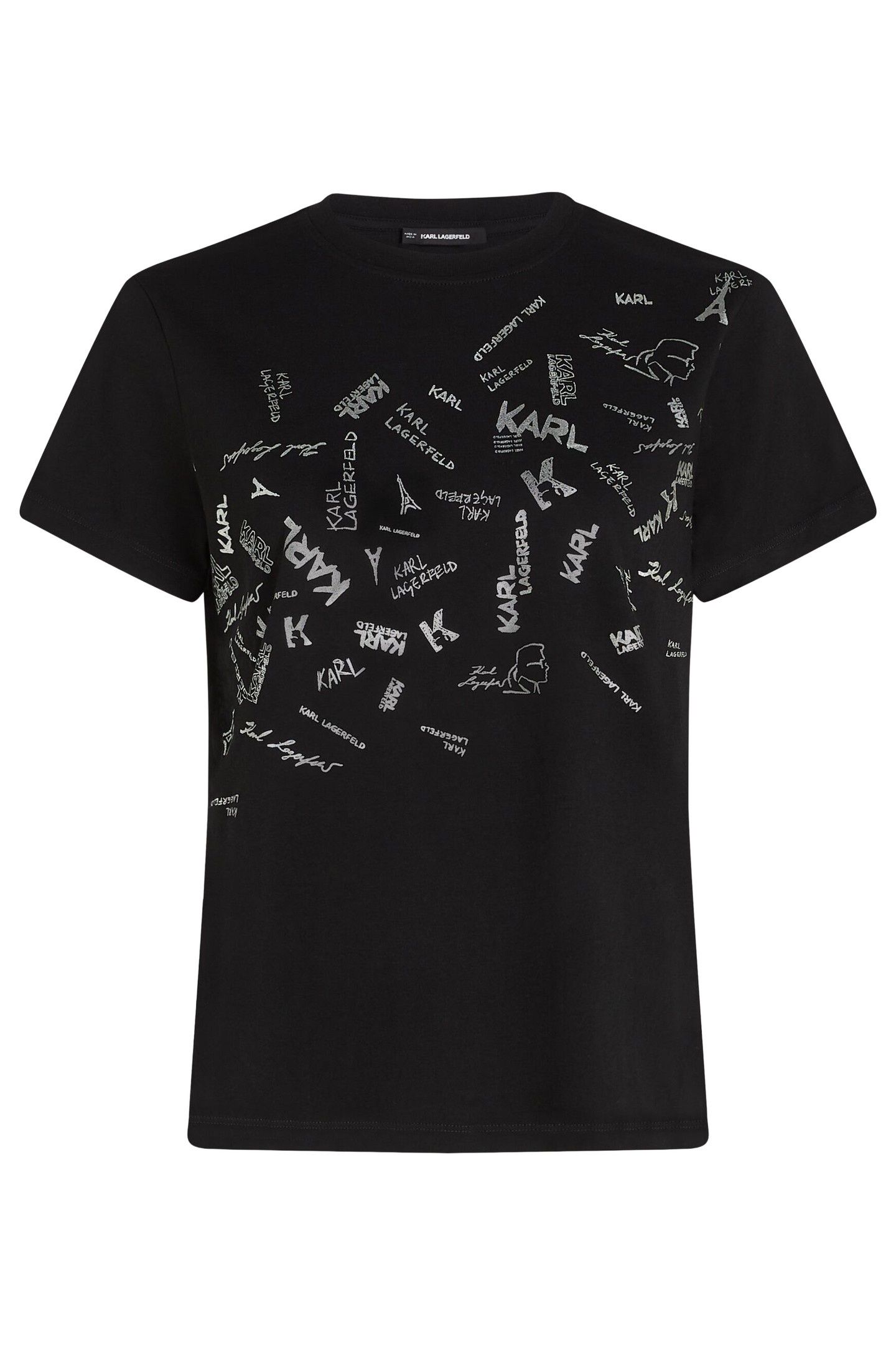 PARIS FONTS PRINT T-SHIRT BLACK 1