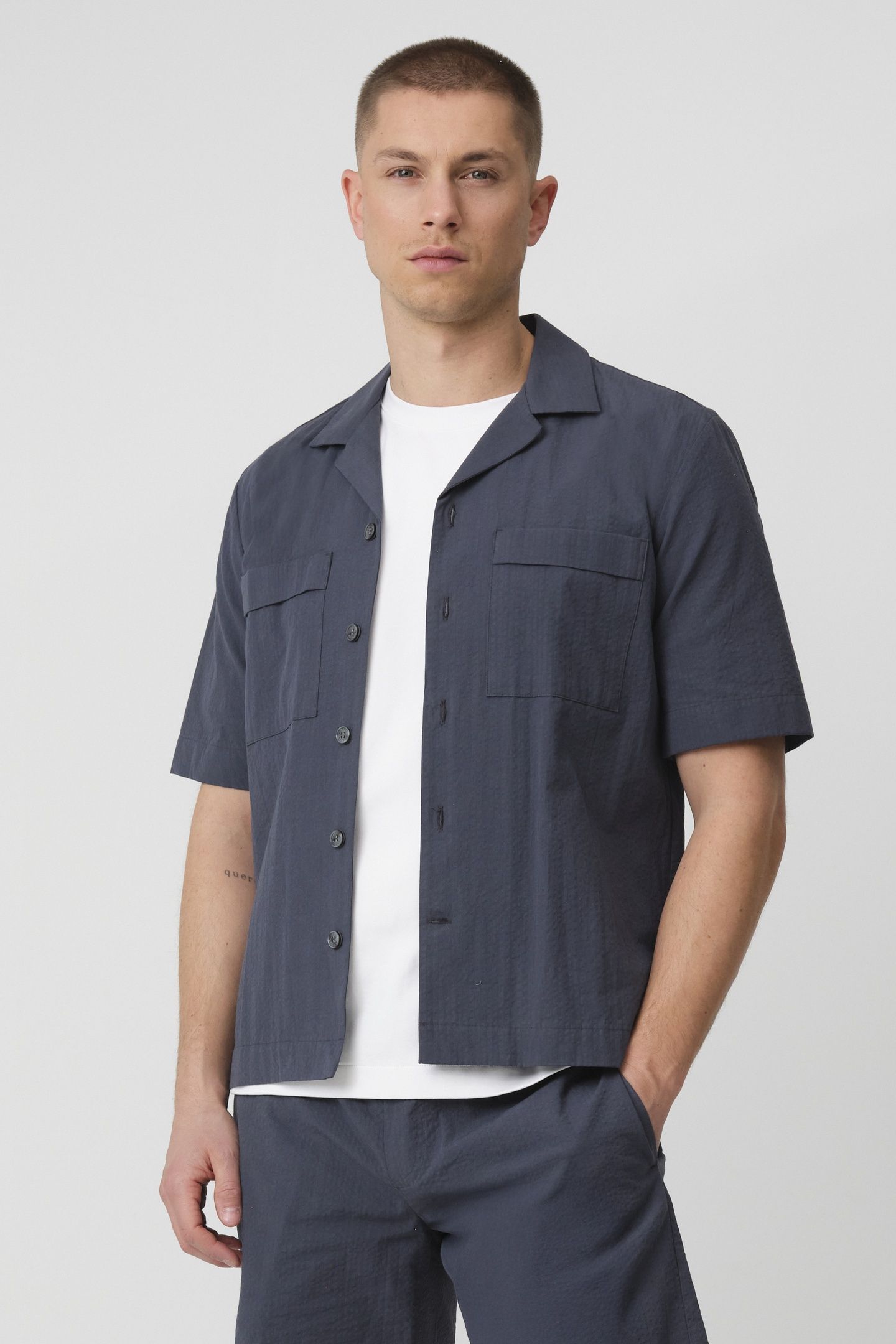 AARON CASUAL SHIRT BLUE 1