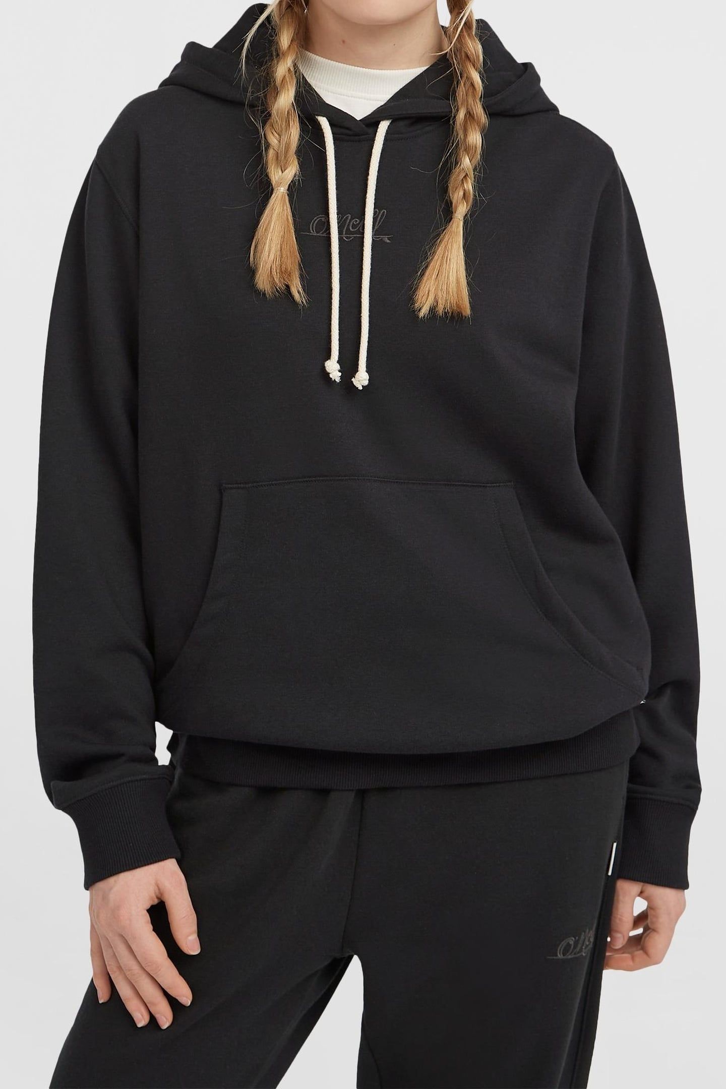 ESSENTIALS O'NEILL SCRIPT HOODIE BLACK OUT 1