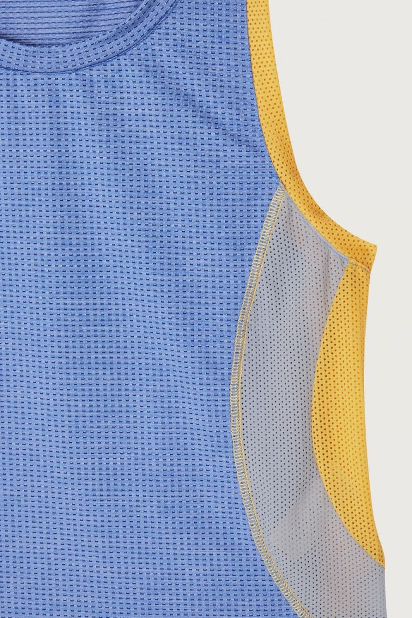 VAMY TANK TOP TRICOLORE BLEU JAUNE ET GRIS 5