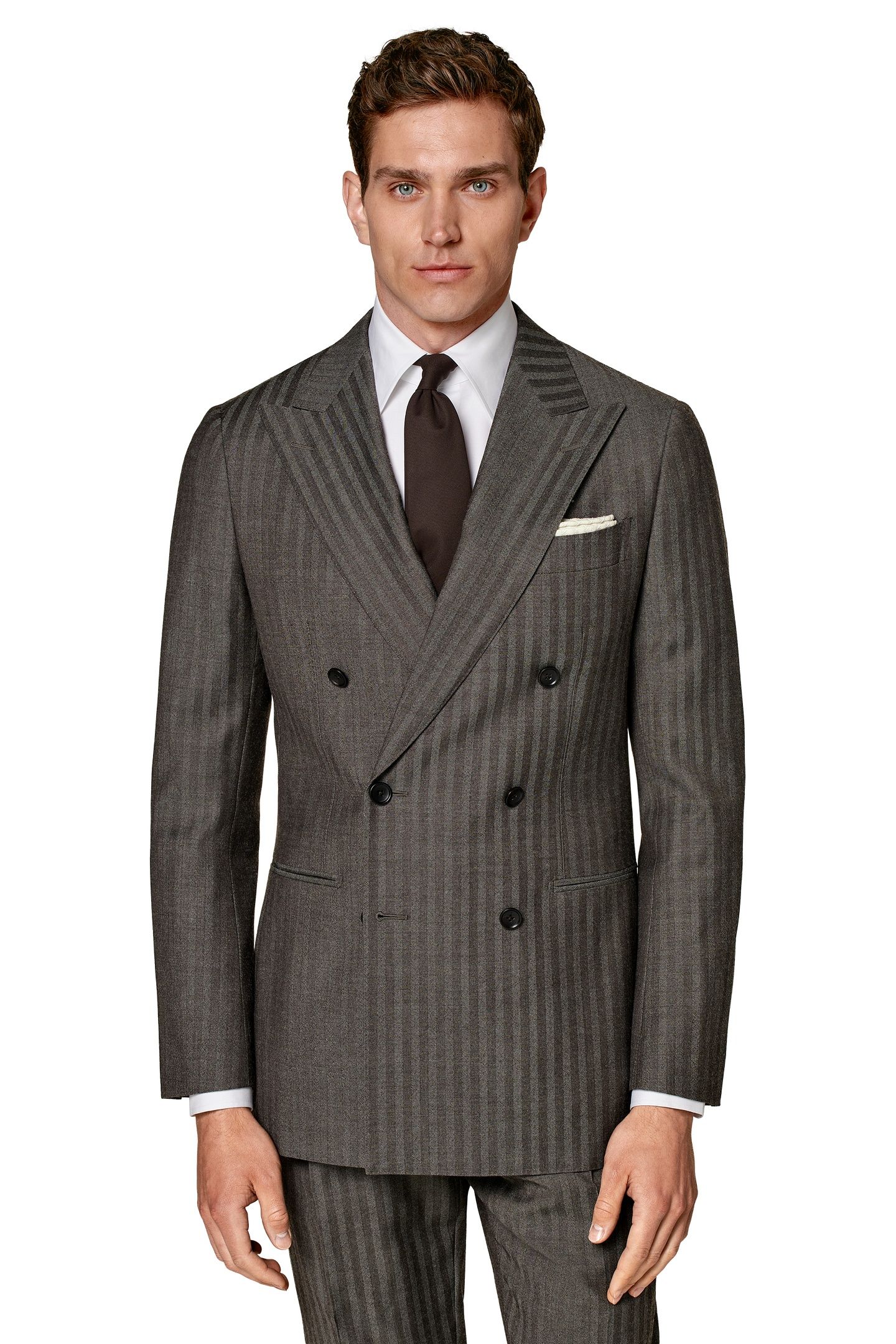 SUIT-DK BROWN NESTED SUITS TAUPE 2