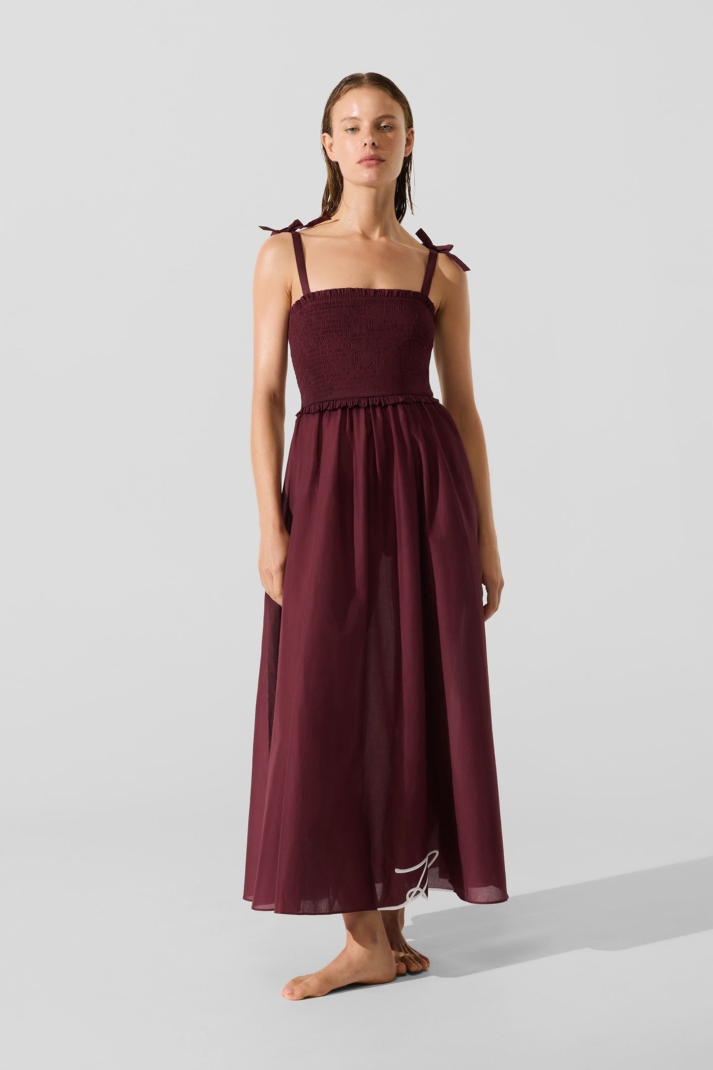 KARL DNA SIGNATURE ANKLE DRESS WINDSOR BURGUNDY 1