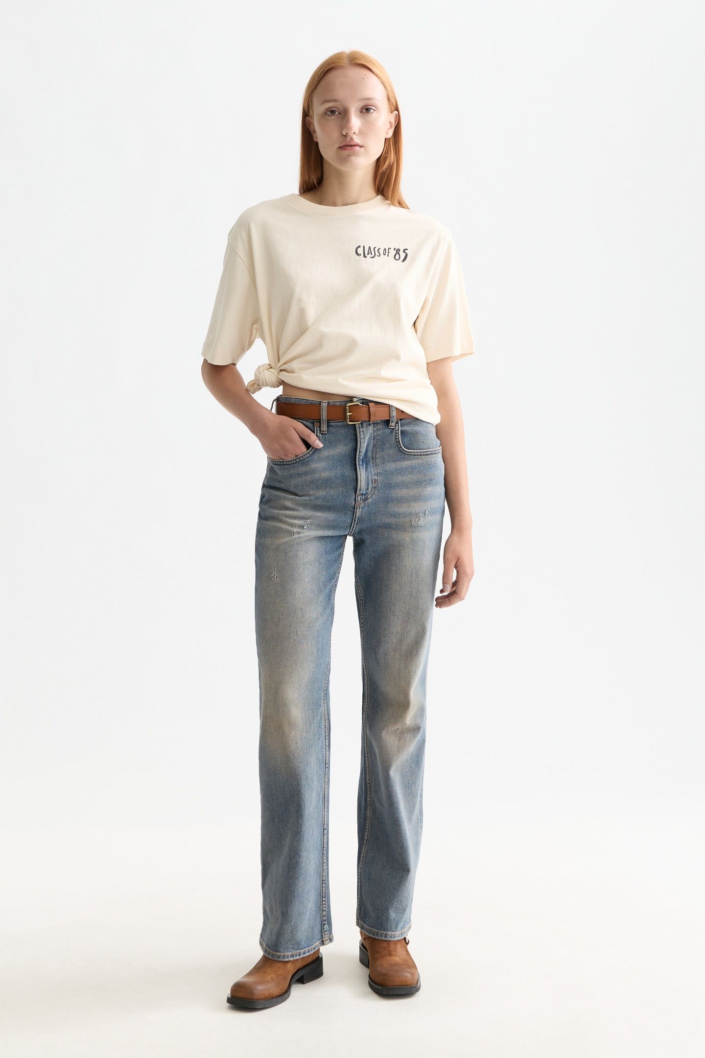 WASHED ARTWORK LOOSE FIT T-SHIRT EGGNOG 2