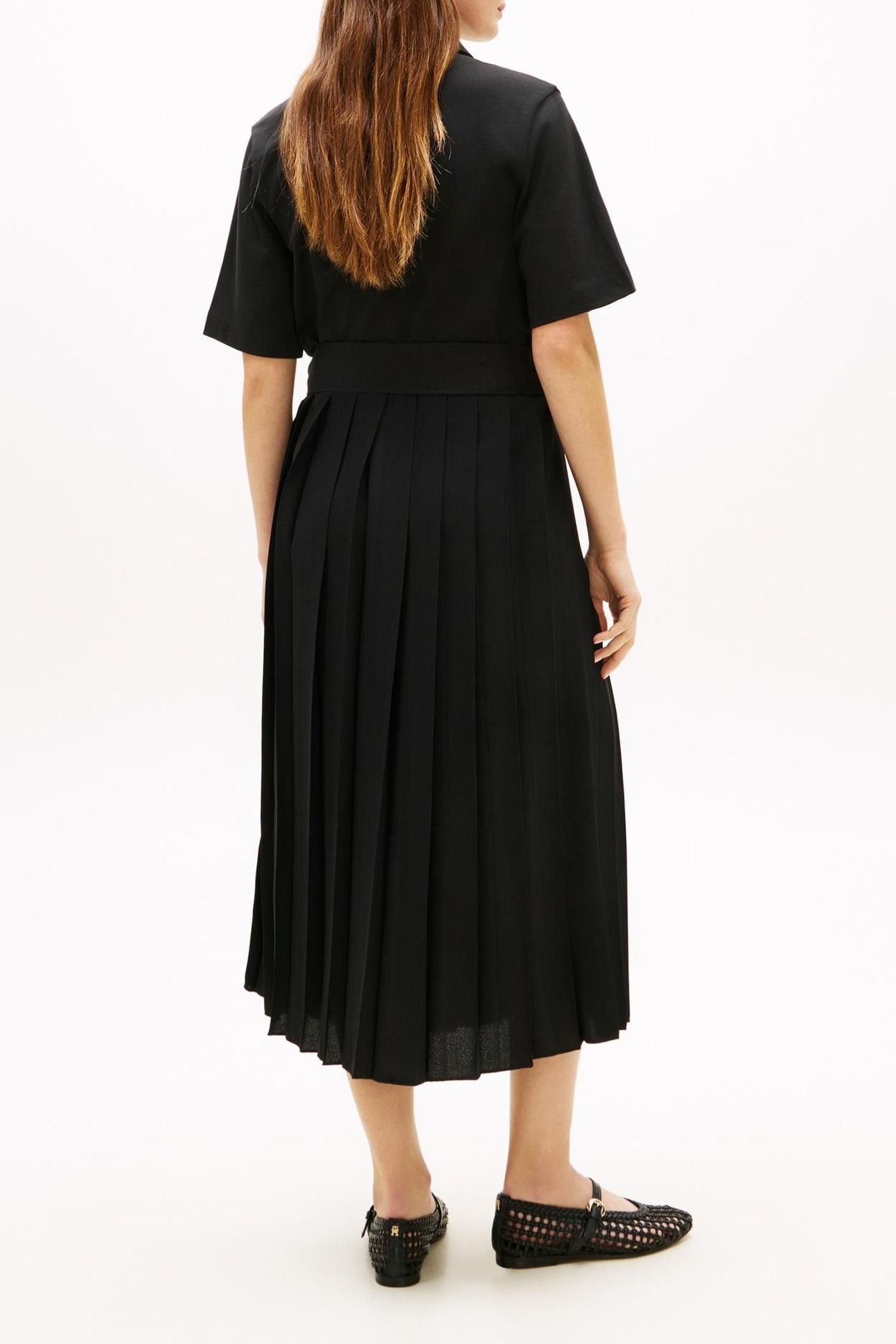 GOLD BUTTON MIX DRESS BLACK 2