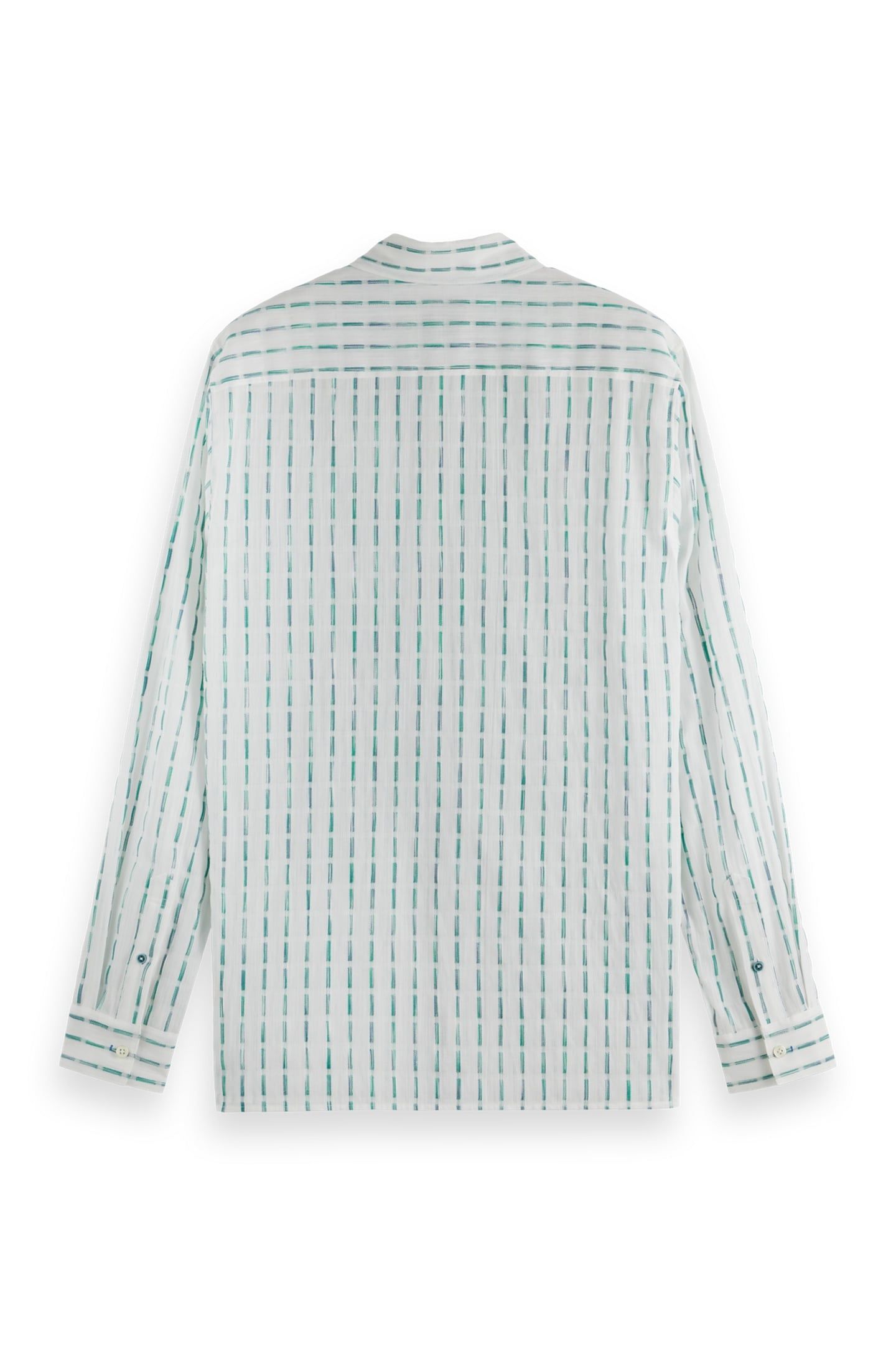 STRIPED COTTON-VOILE SHIRT WHITE / BLUE GREEN STRIPE 2