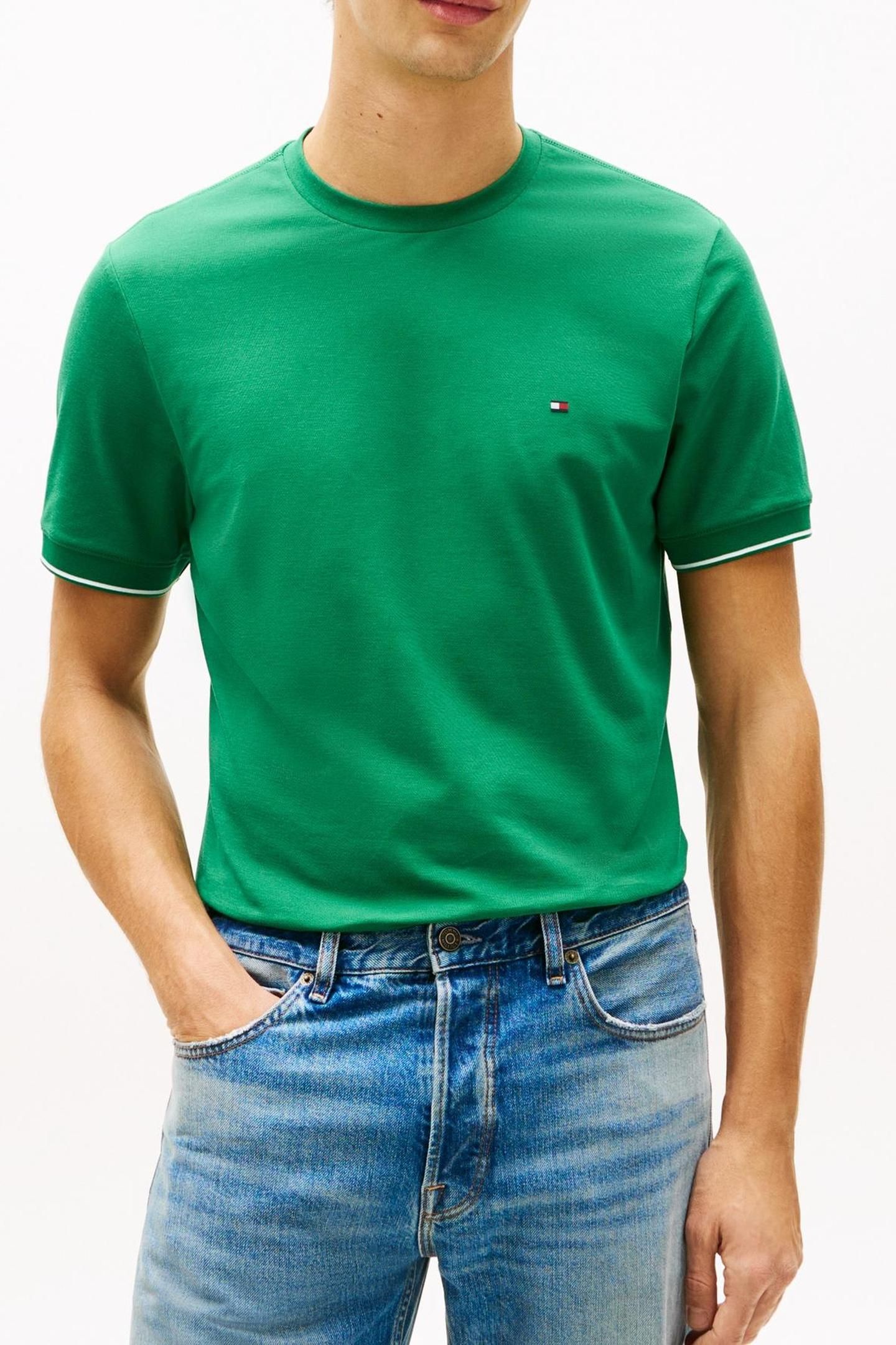 PERFORMANCE TIPPED T-SHIRT NOUVEAU GREEN 1