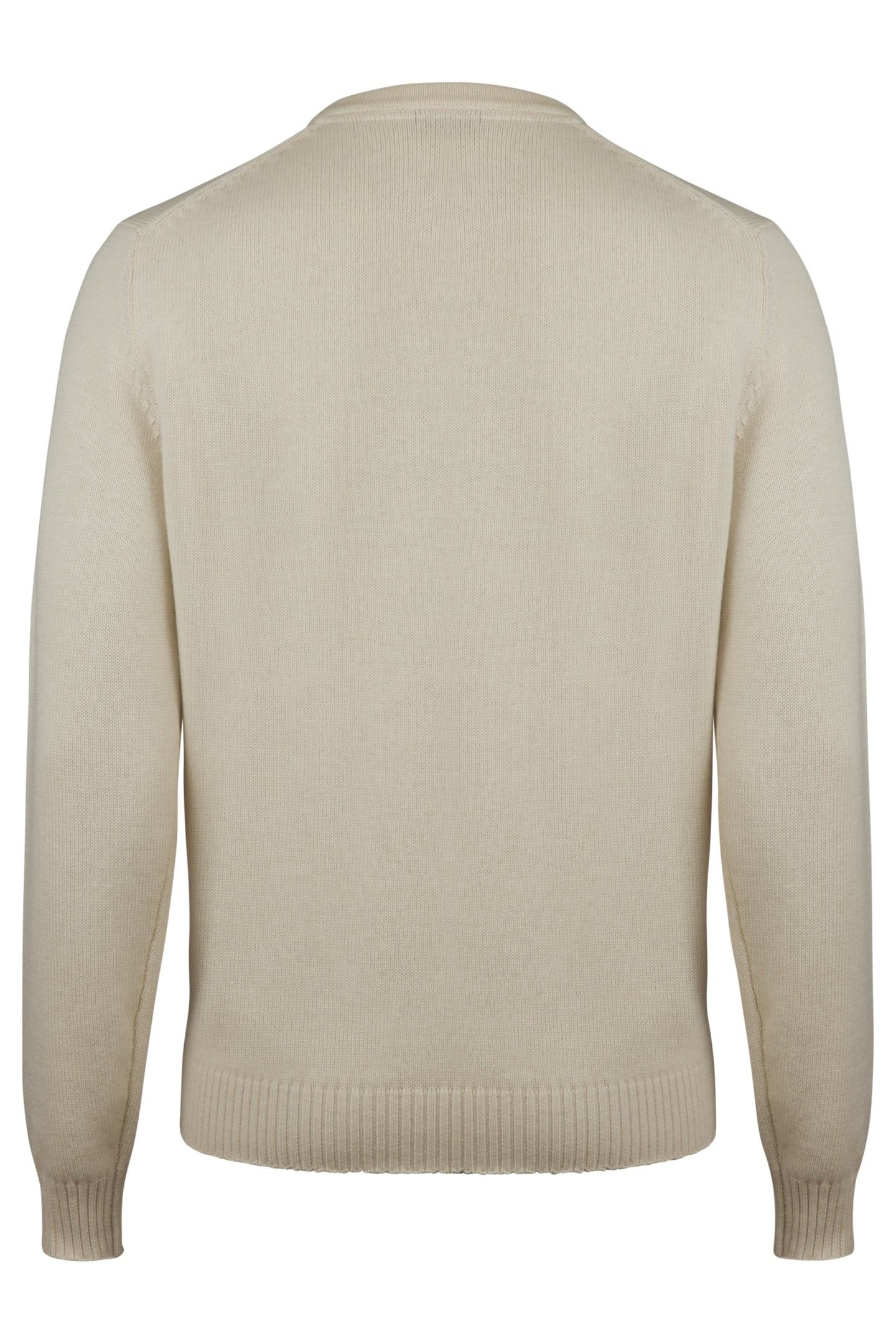 CREW NECK,INTARSIA LOGO CREAM 2