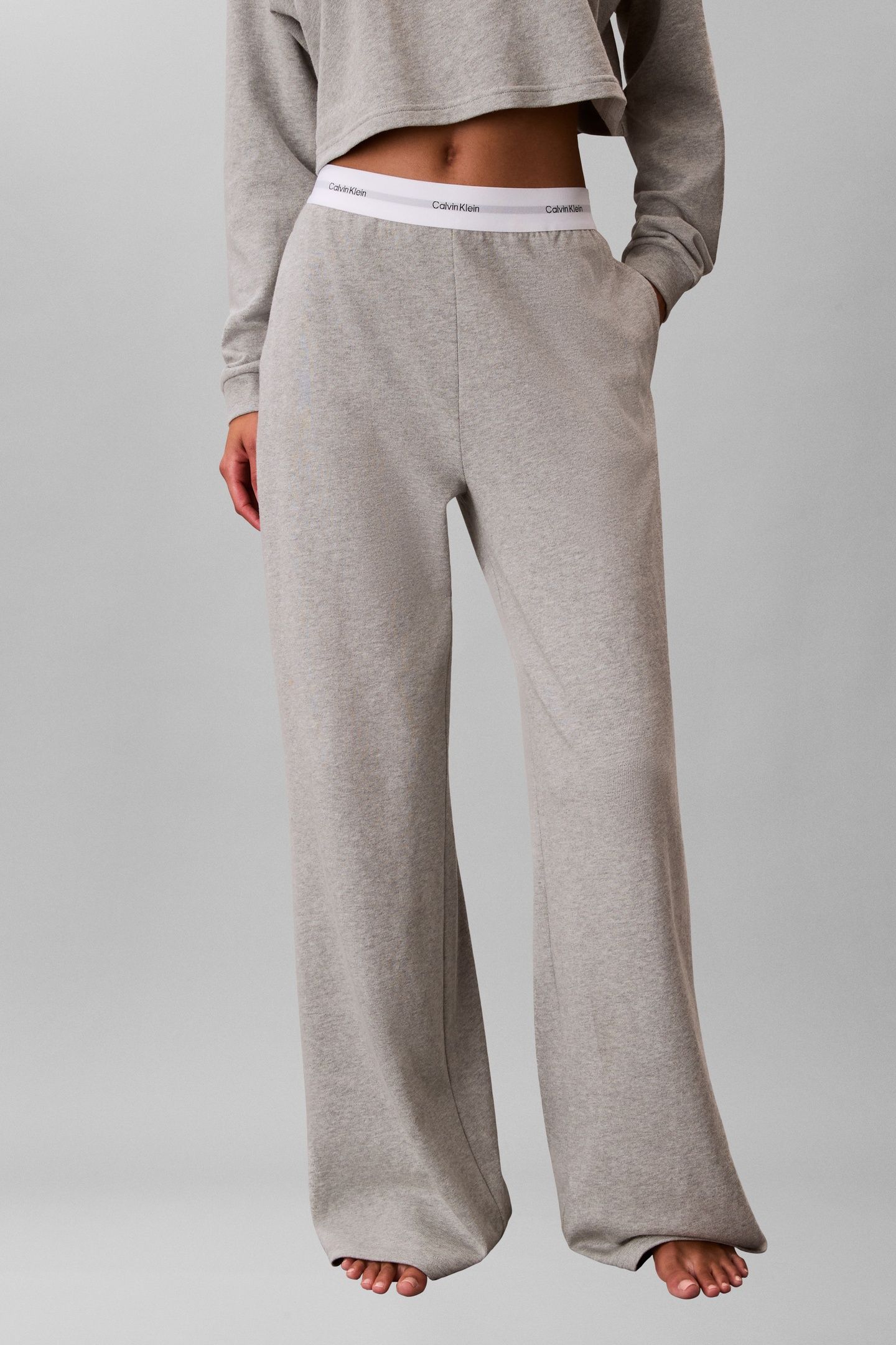 LOGO JERSEY PANT GREY HEATHER 2