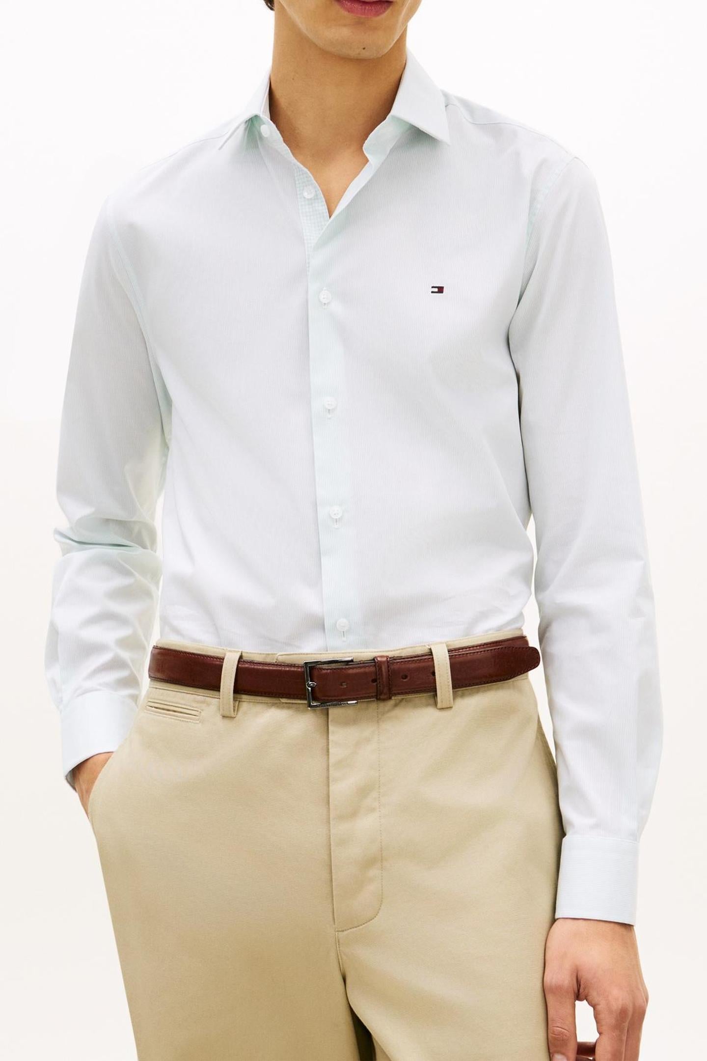 CL FINE LINE STRIPE SHIRT CRUSHED MINT 1