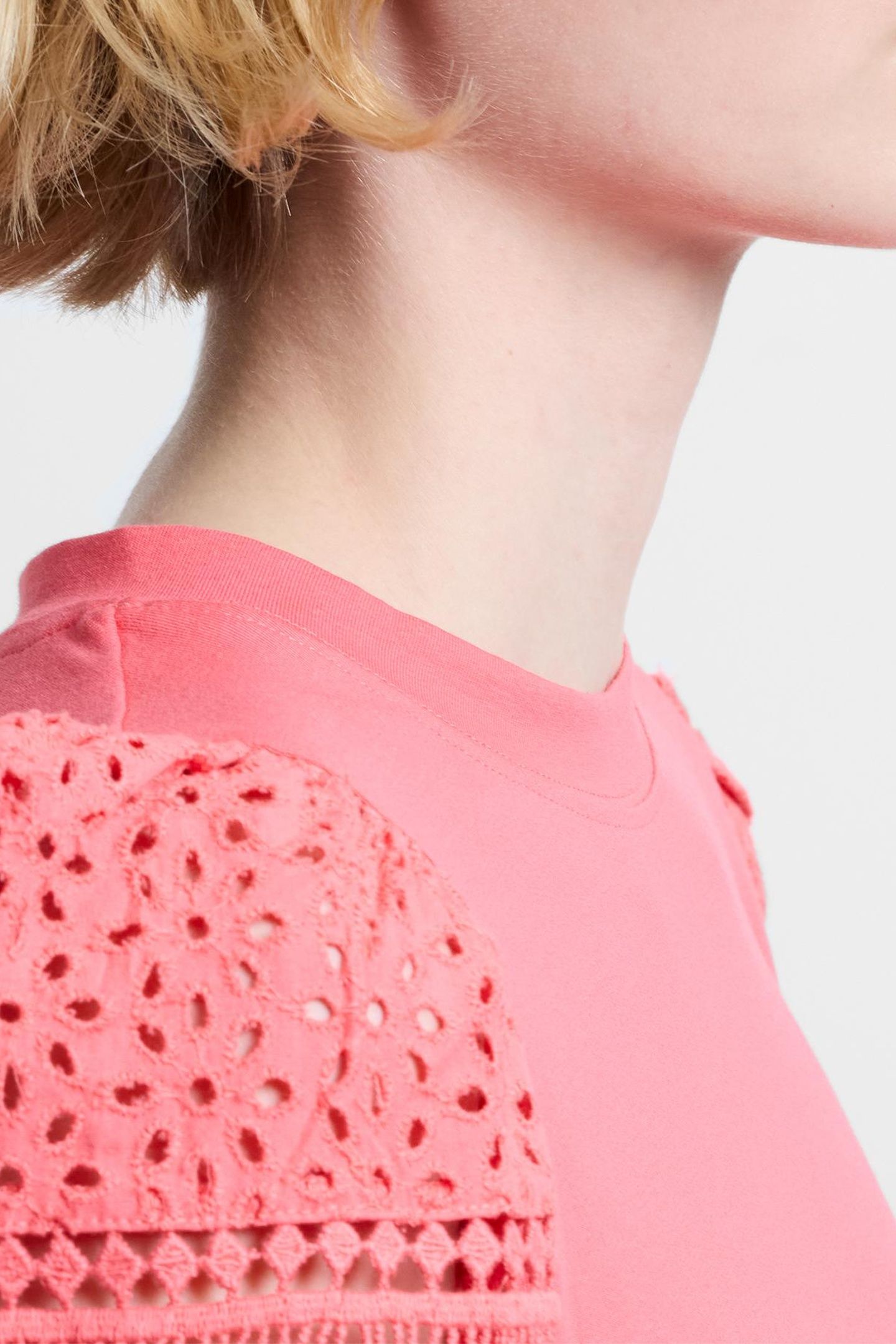 CROCHET LACE SLV RASPBERRY 8