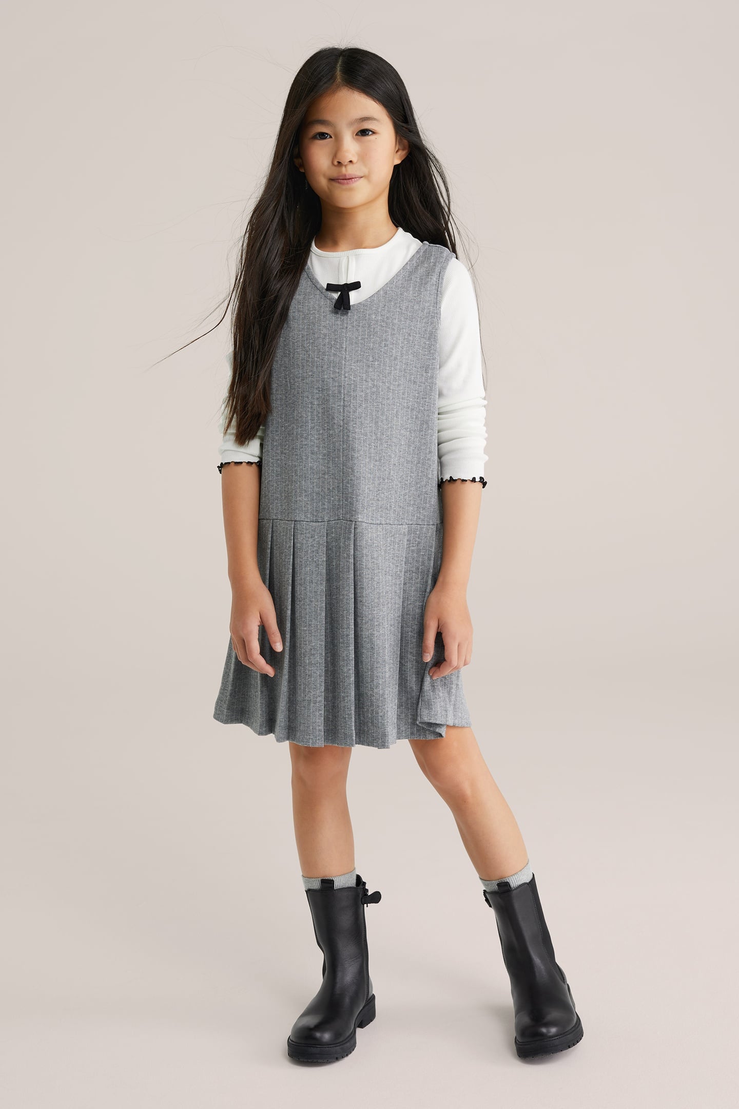DRESS MID LENGTH GREY 2
