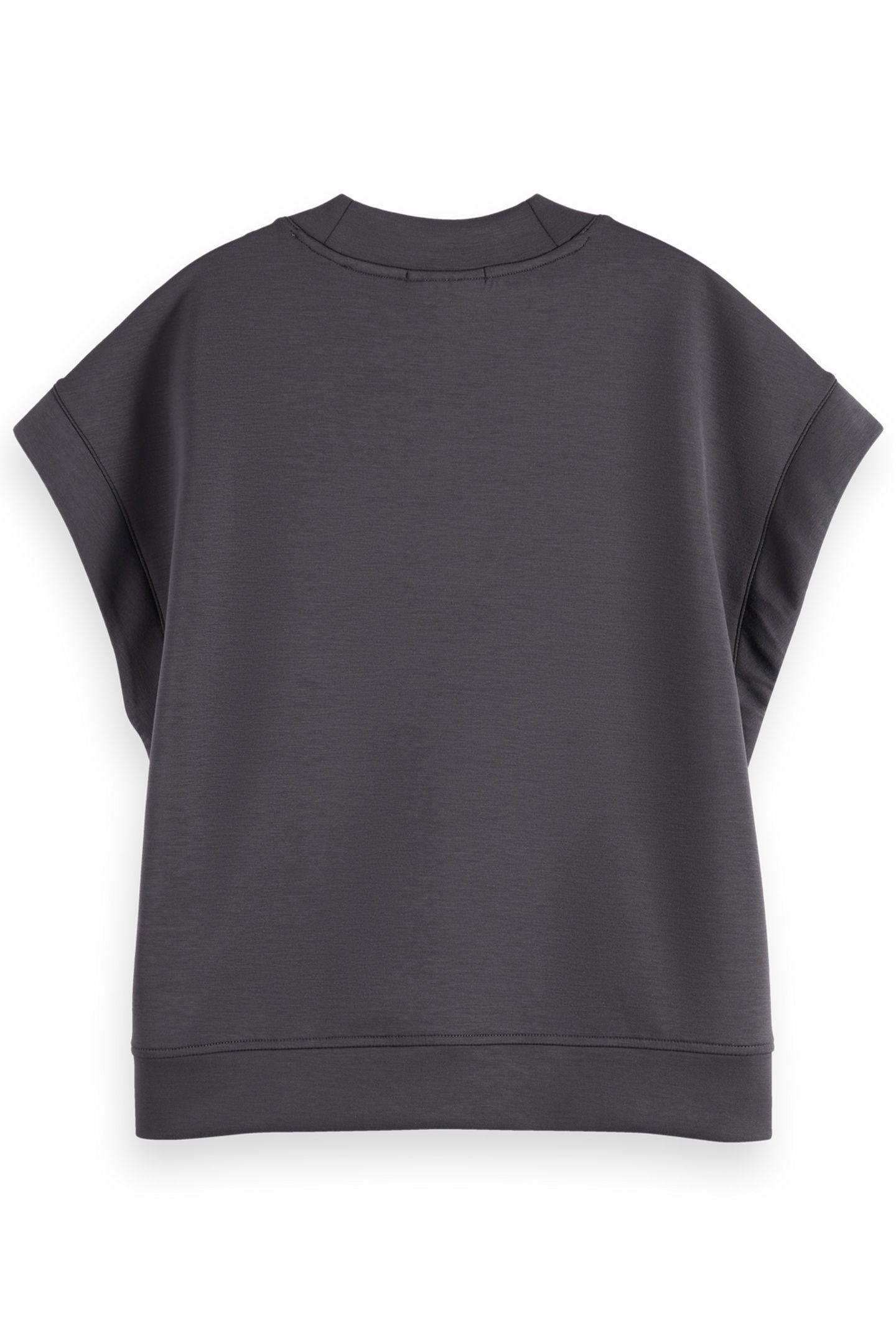 V-NECK SLEEVELESS MODAL SWEATSHIRT CHARCOAL ART 5