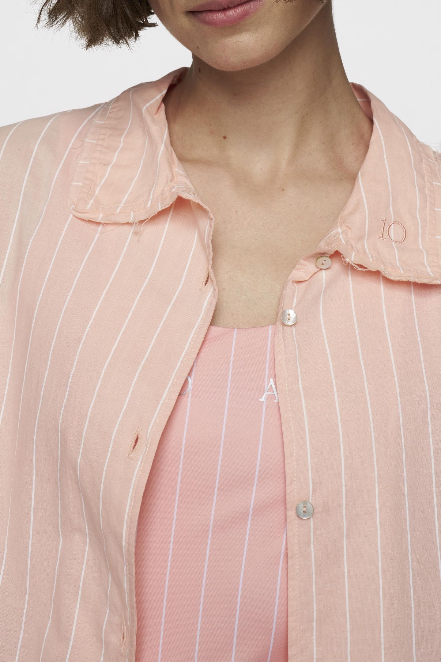 BLOUSE VOILE STRIPES PEACH 3