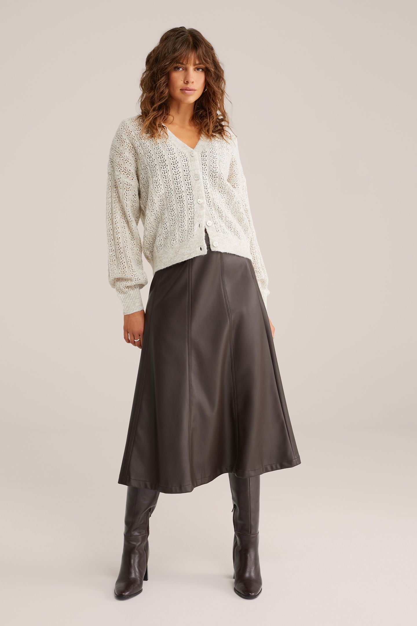 KNITTED CARDIGAN BEIGE 3
